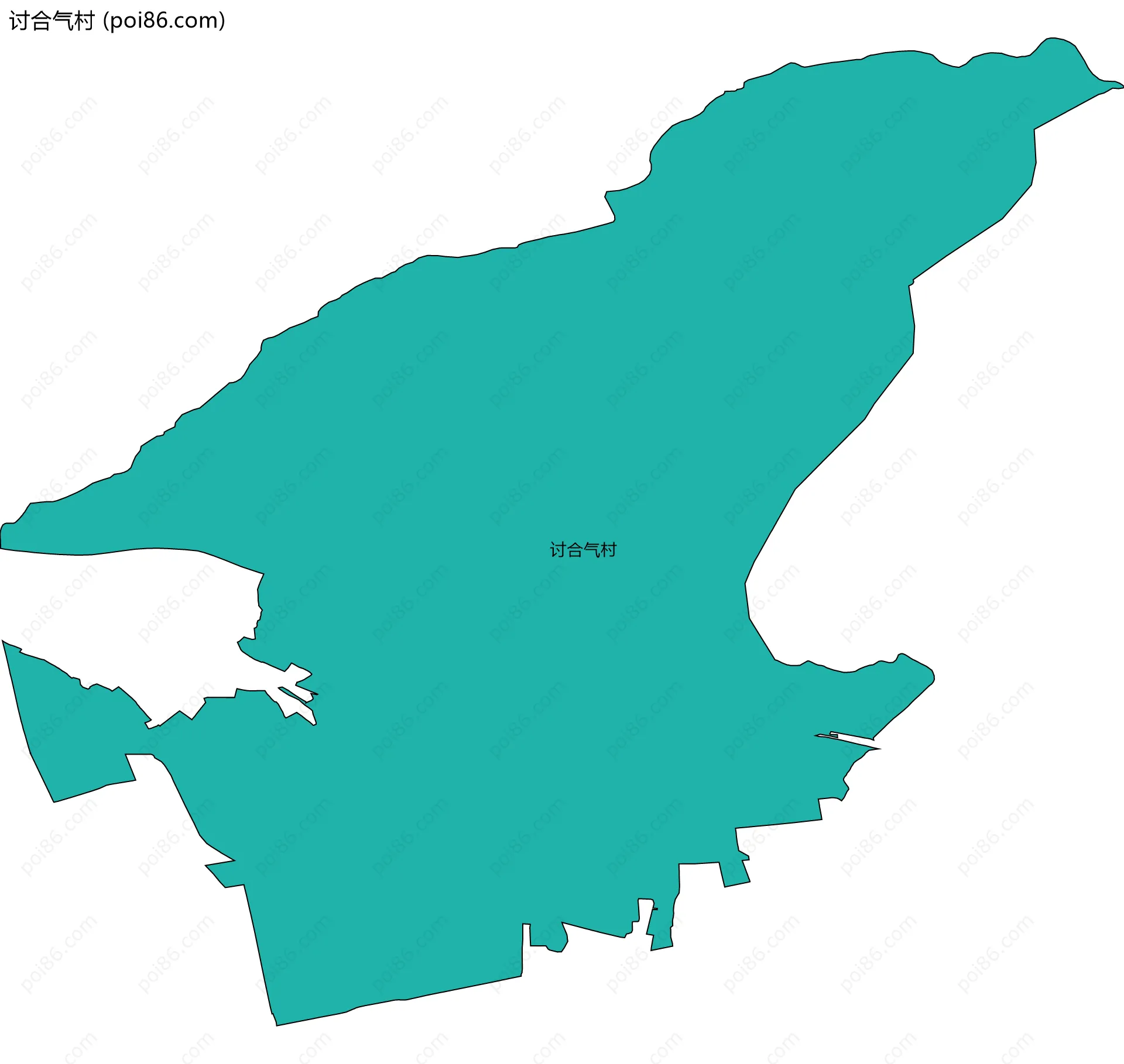 讨合气村边界地图