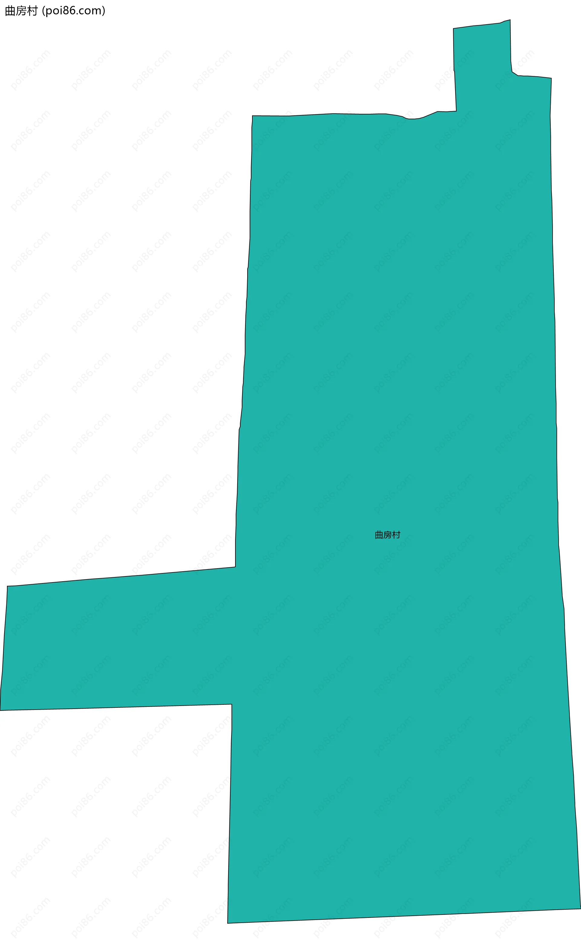 曲房村边界地图