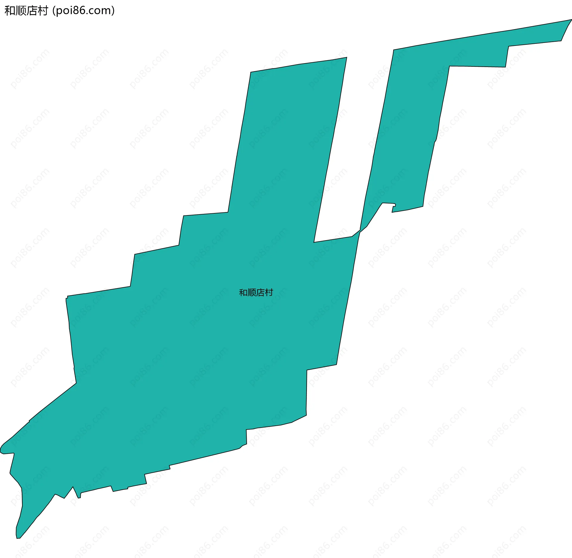 和顺店村边界地图