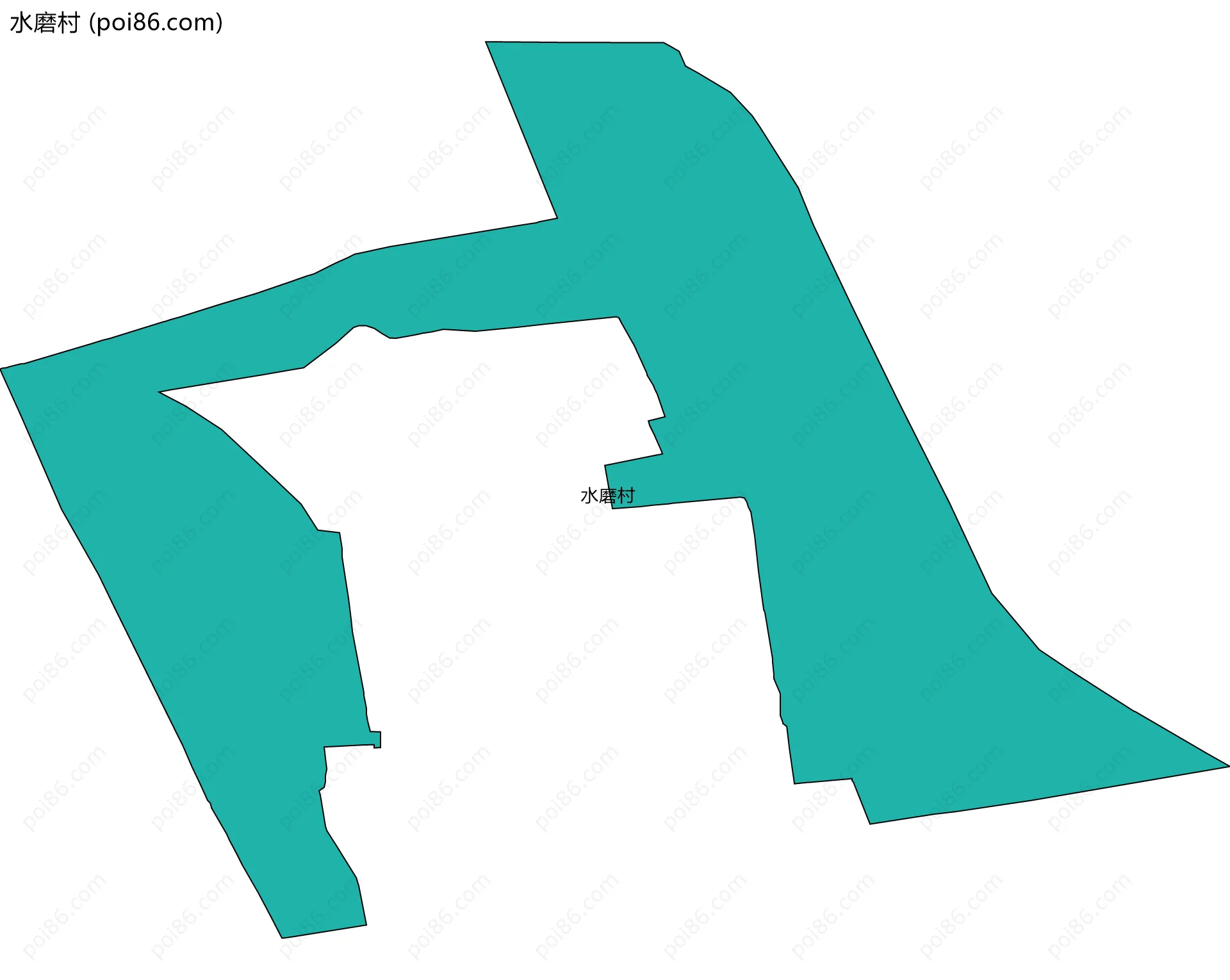 水磨村边界地图