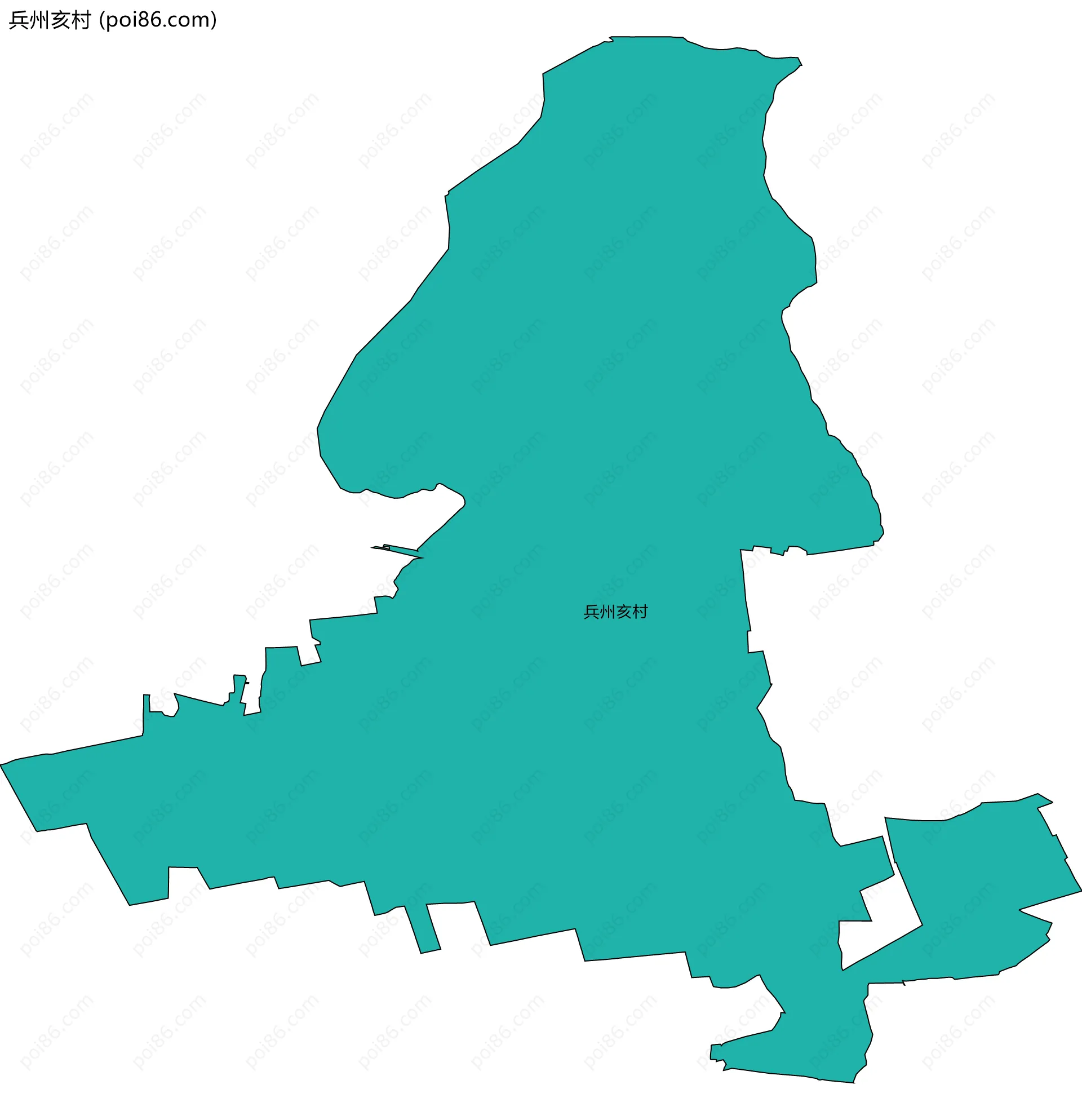 兵州亥村边界地图