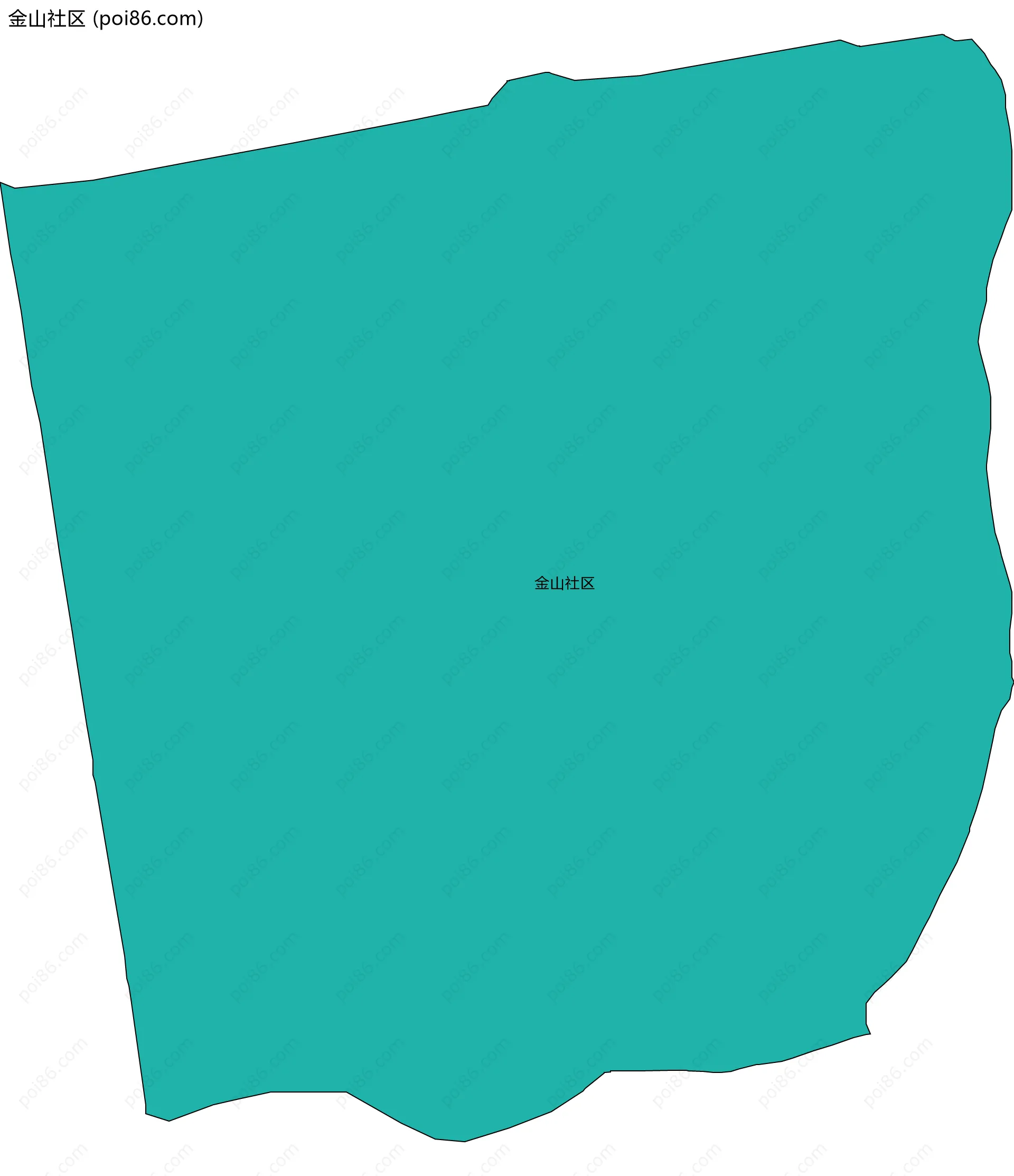 金山社区边界地图