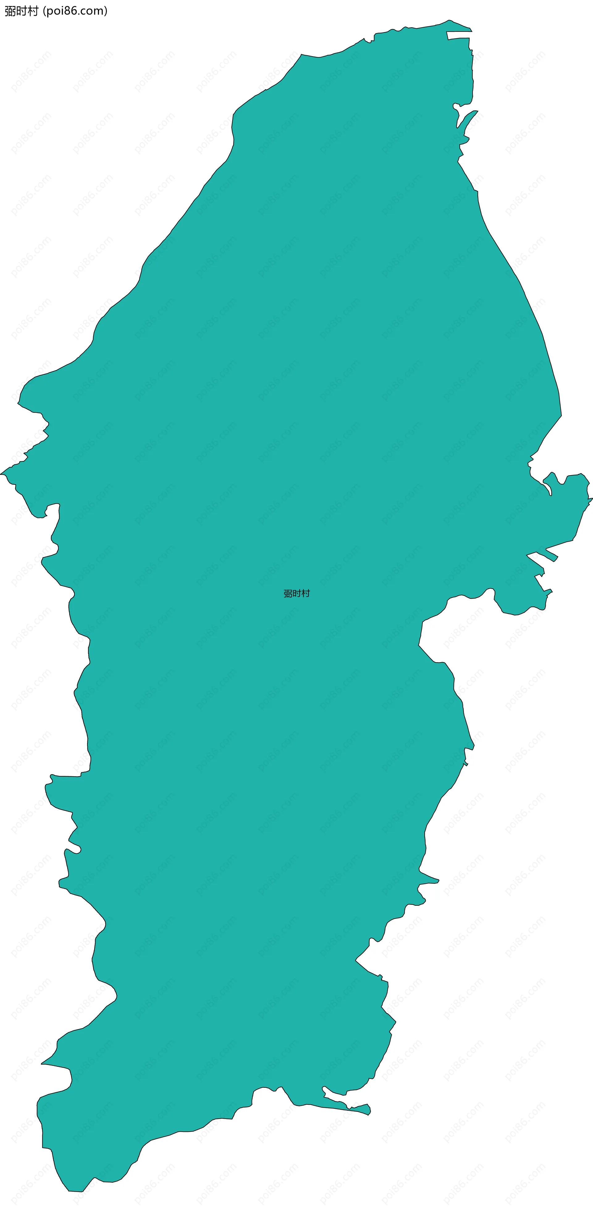 弼时村边界地图