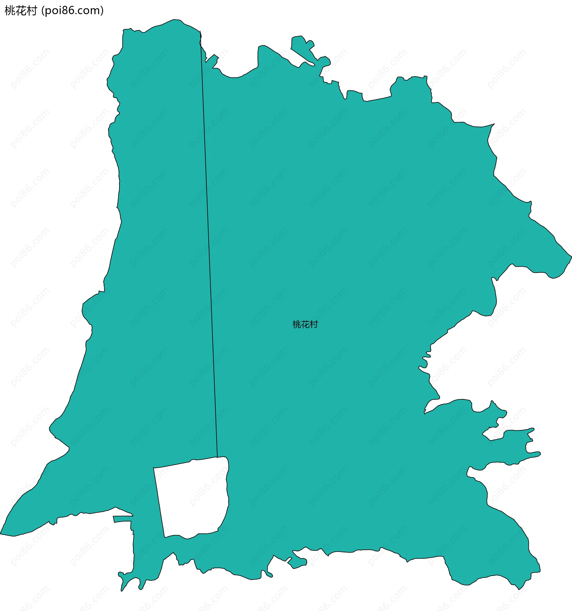 桃花村边界地图