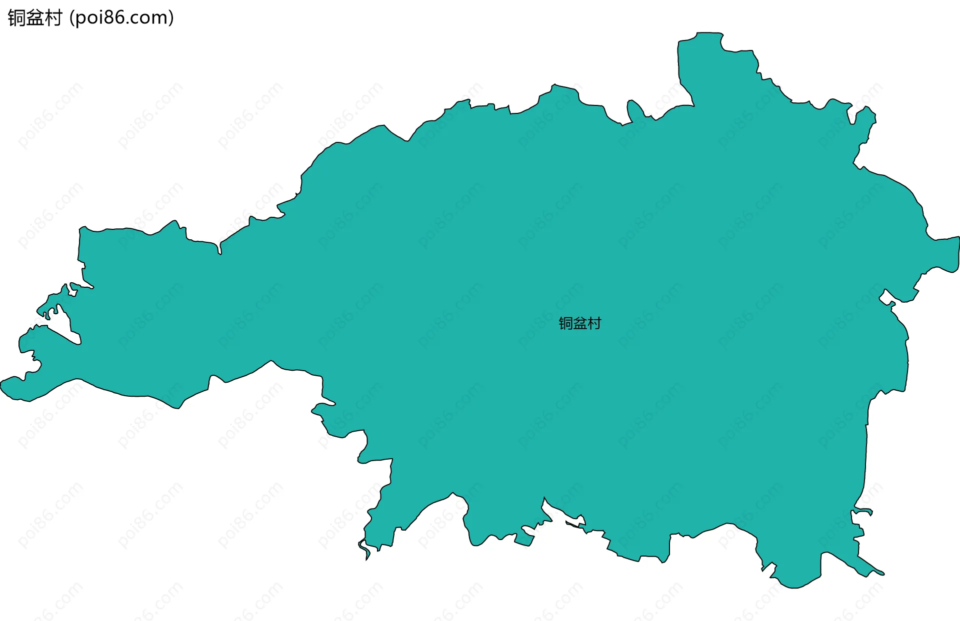 铜盆村边界地图