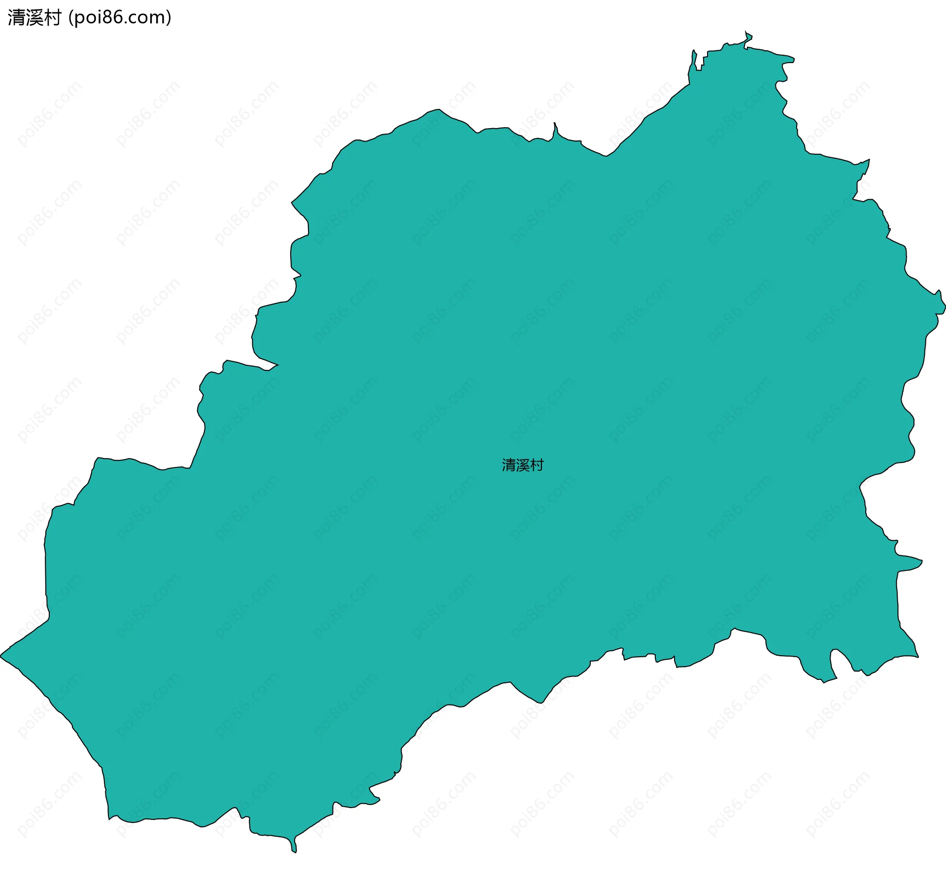 清溪村边界地图