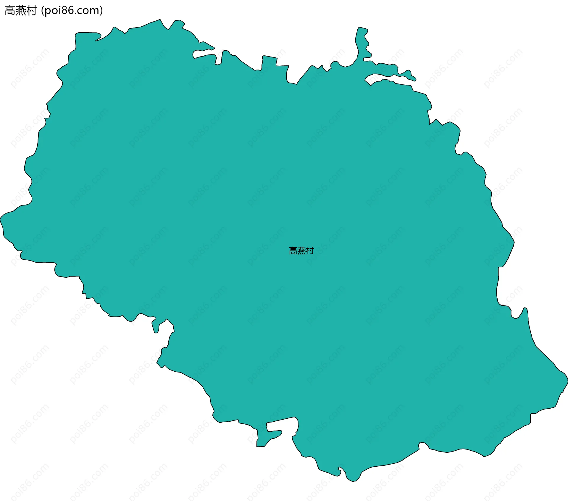 高燕村边界地图