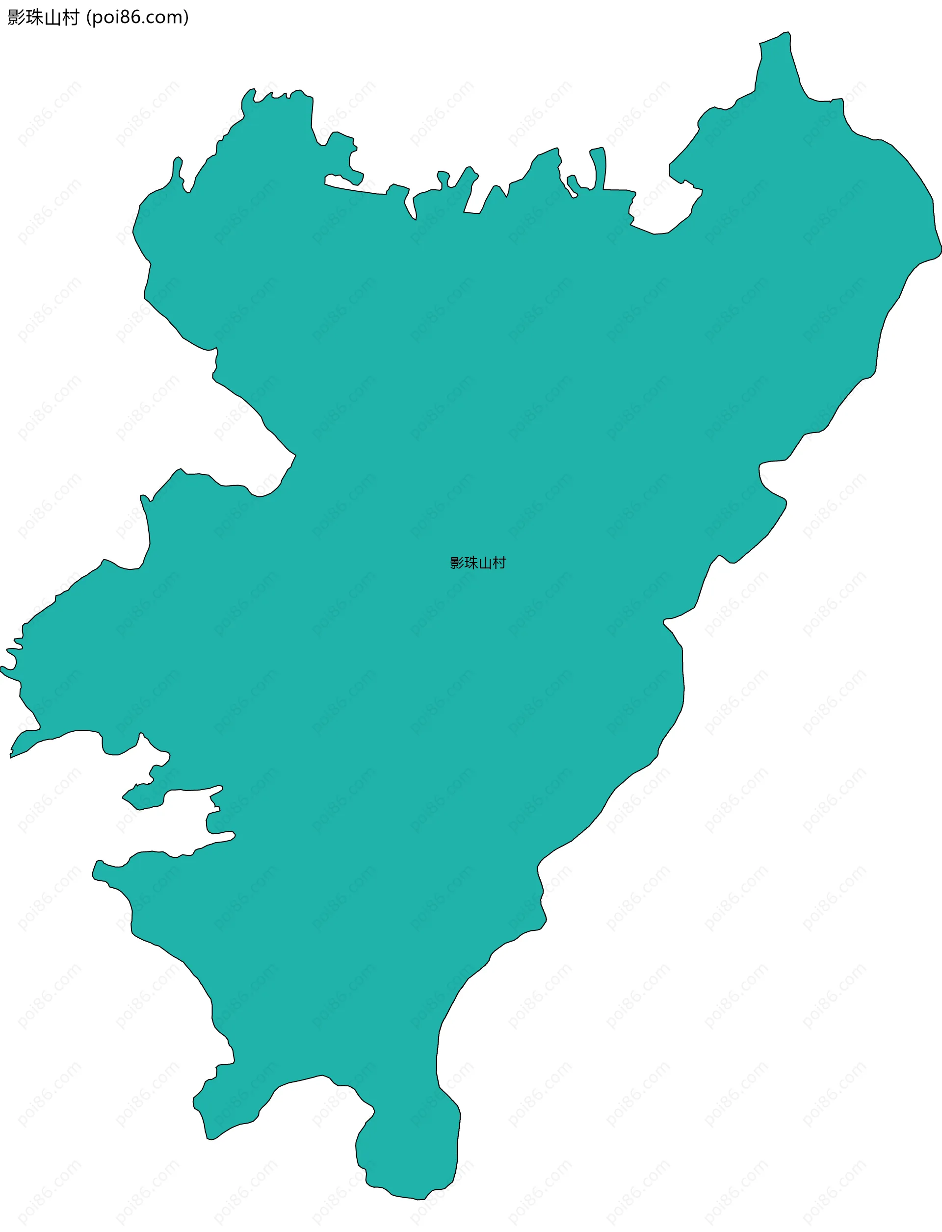 影珠山村边界地图