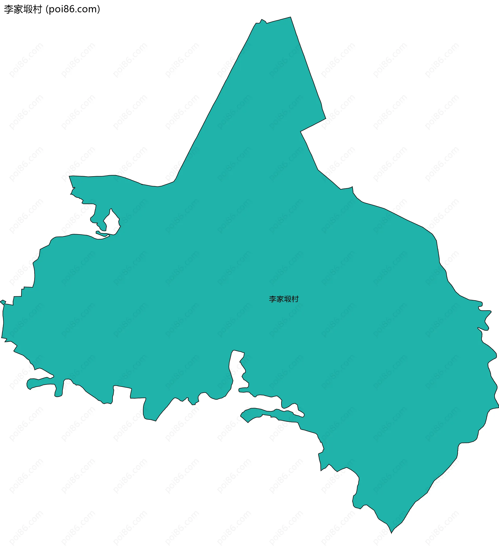 李家塅村边界地图