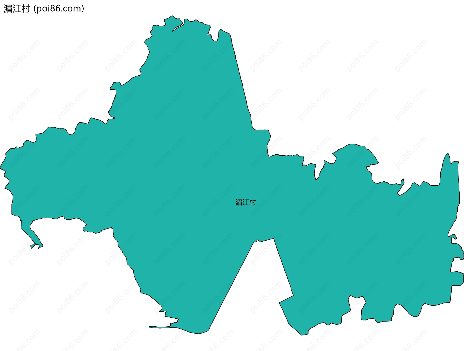 湄江村边界地图