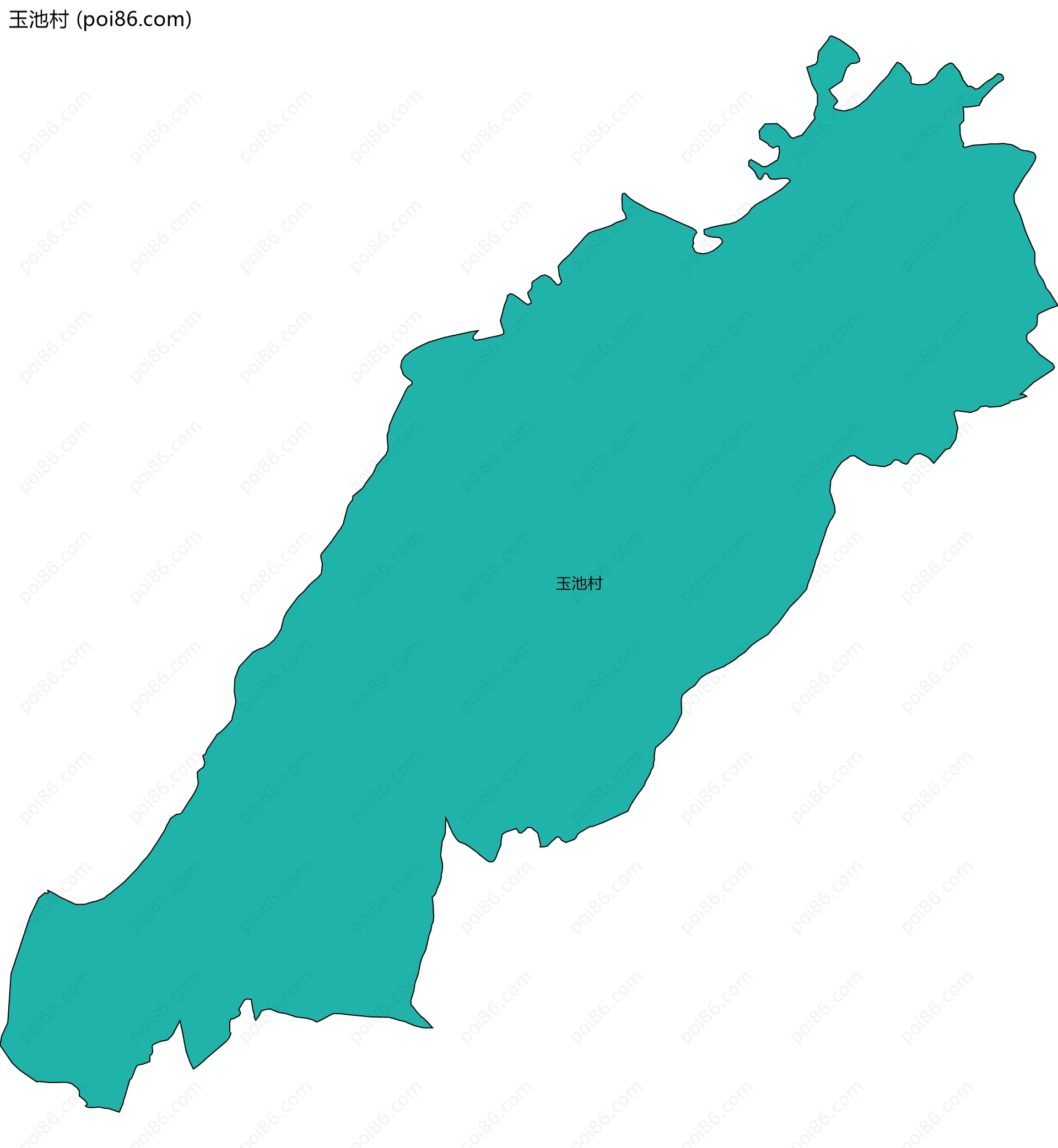 玉池村边界地图