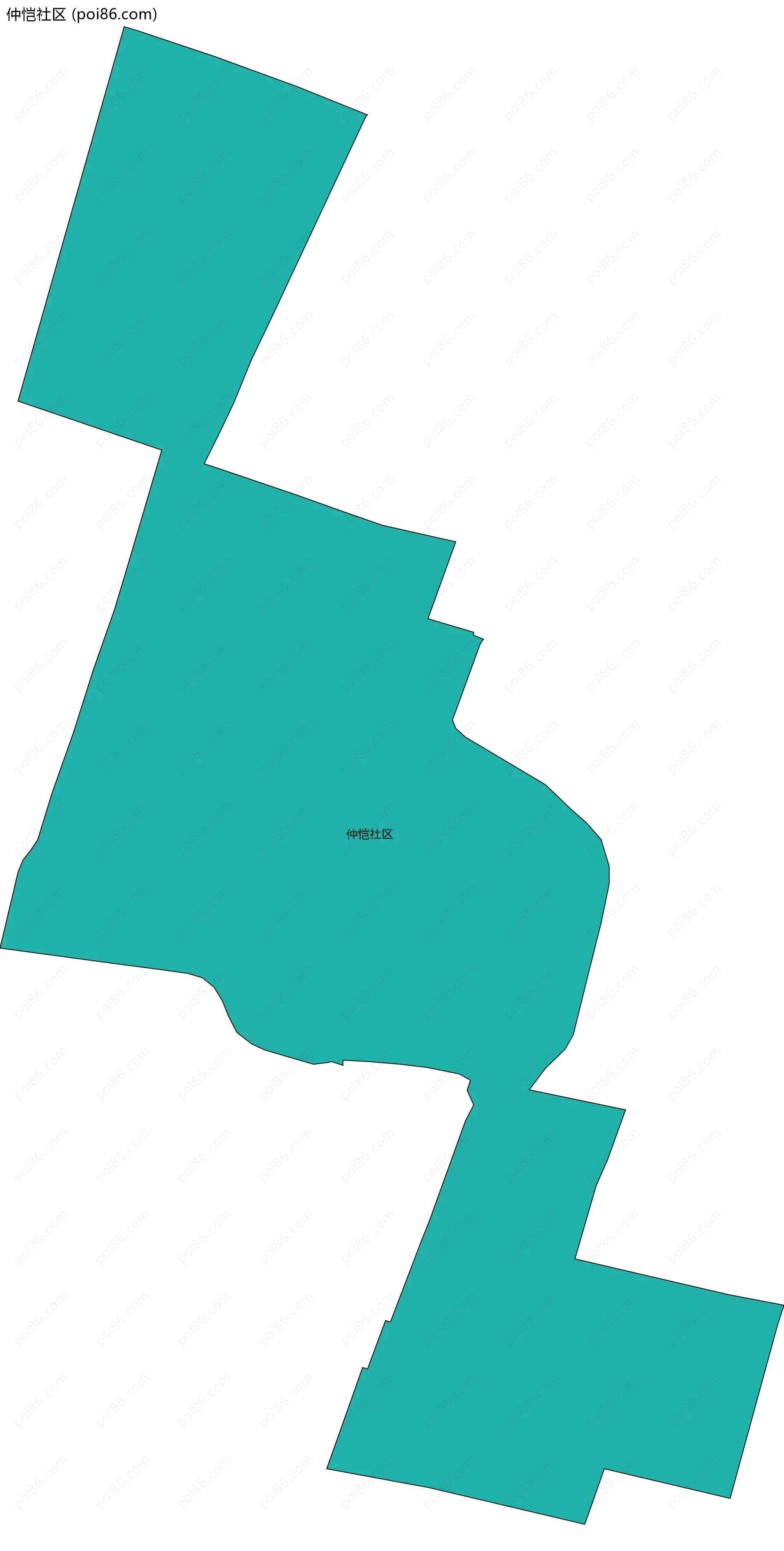 仲恺社区边界地图