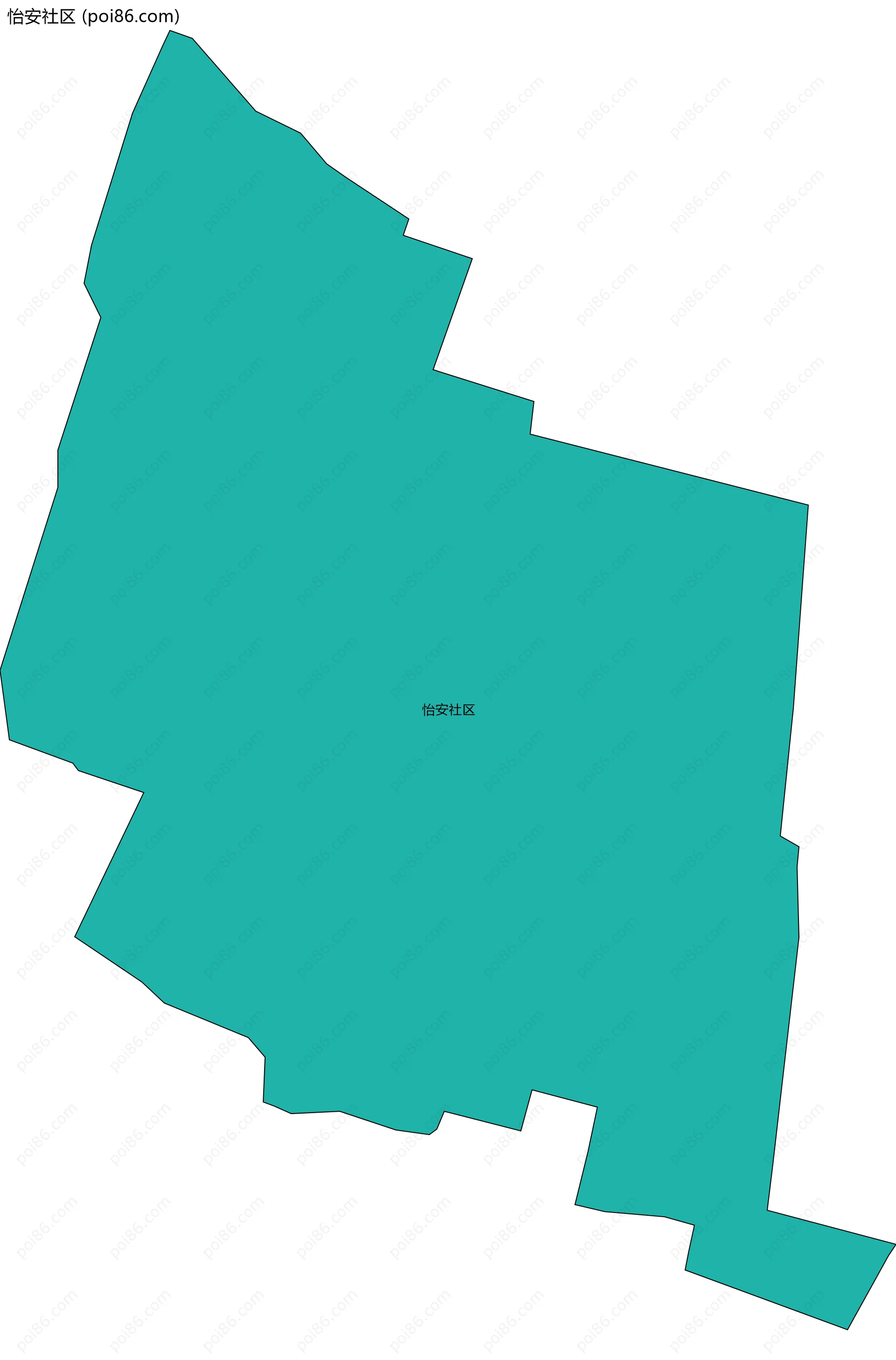 怡安社区边界地图