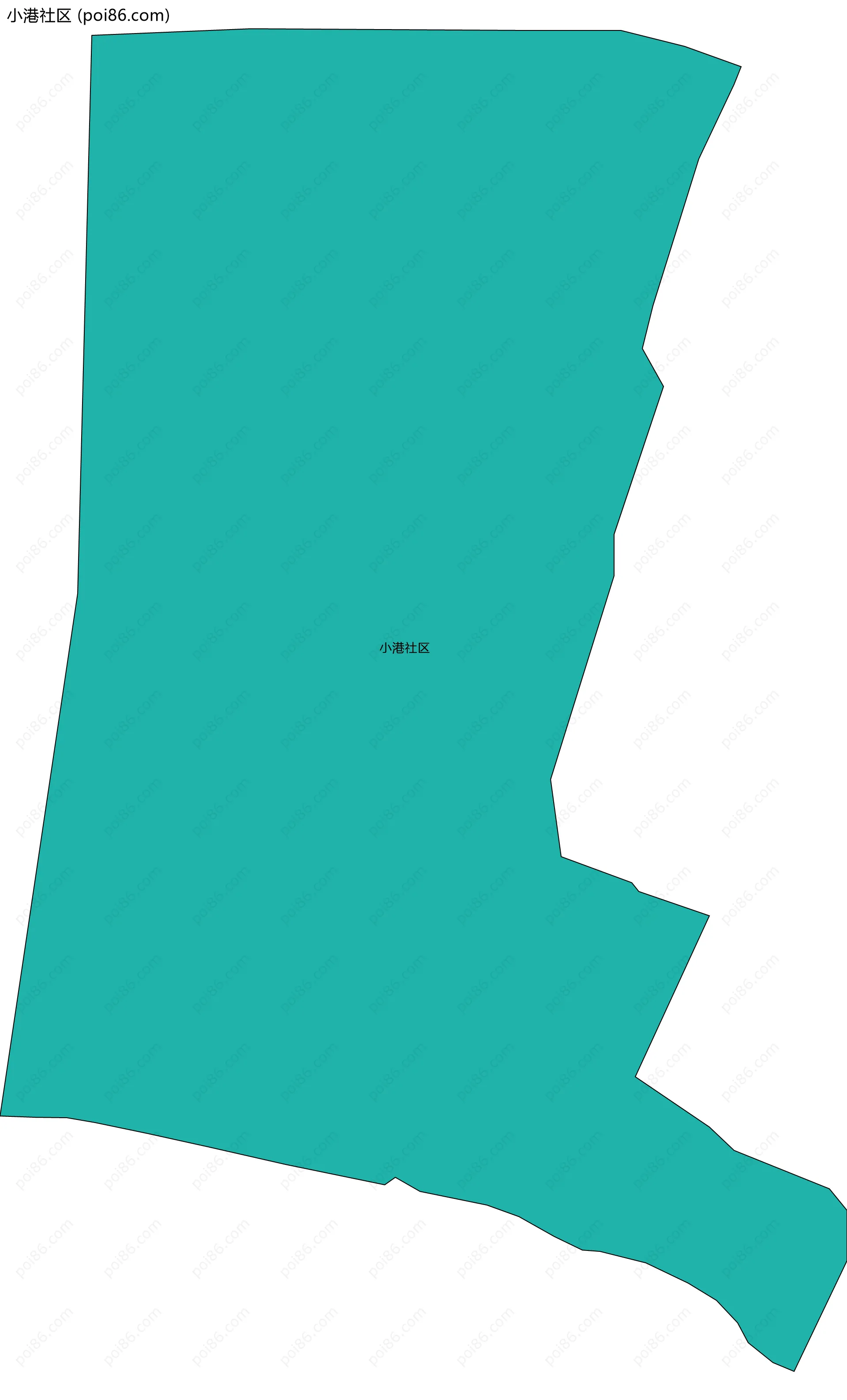 小港社区边界地图