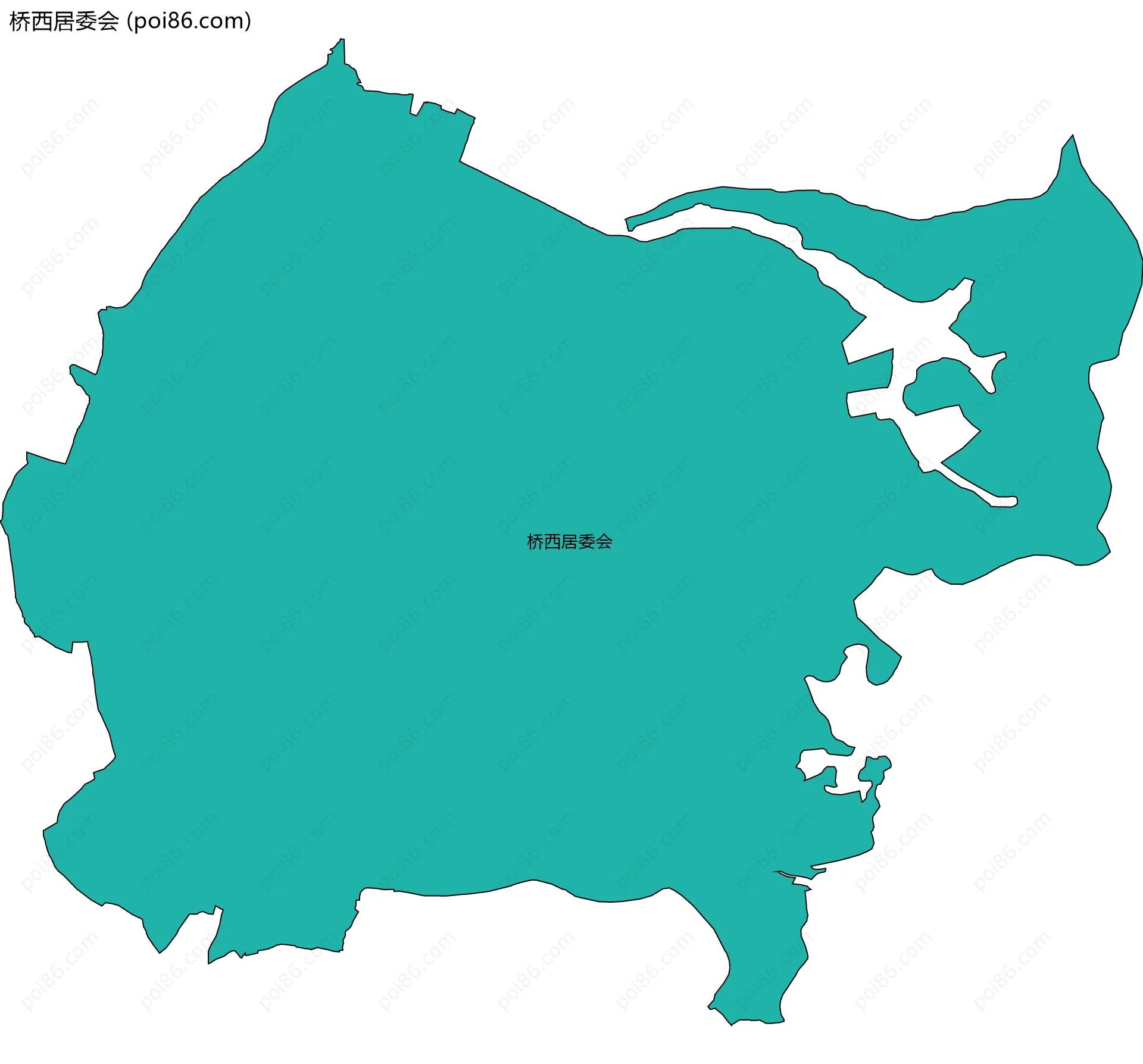 桥西居委会边界地图