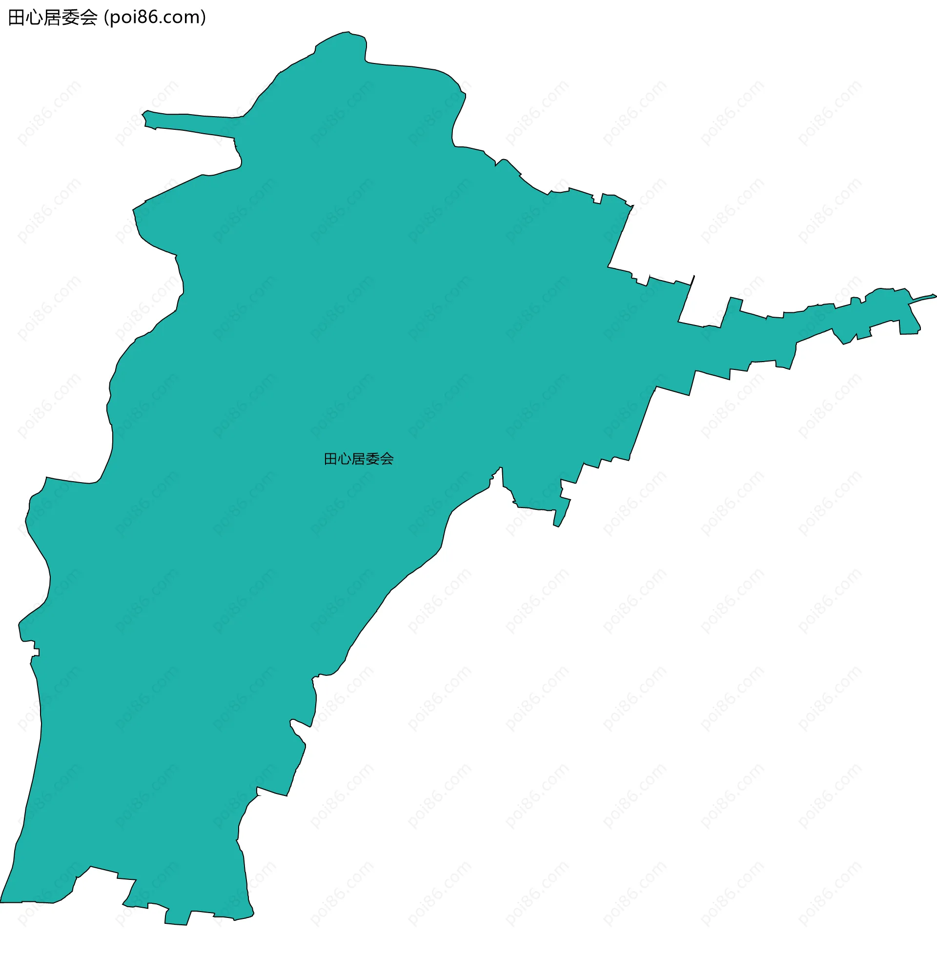 田心居委会边界地图