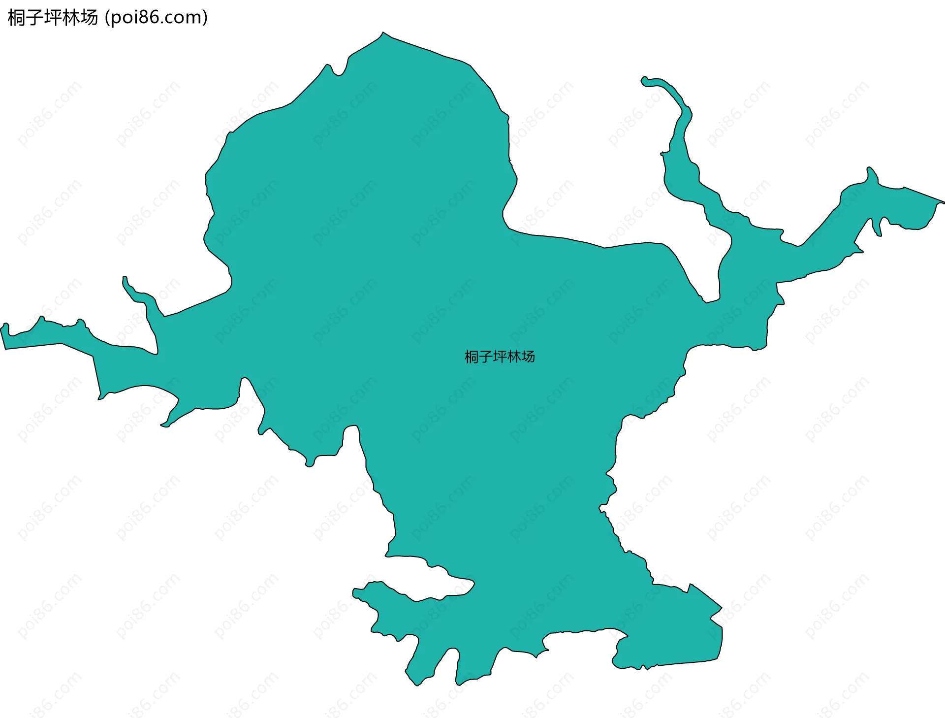 桐子坪林场边界地图