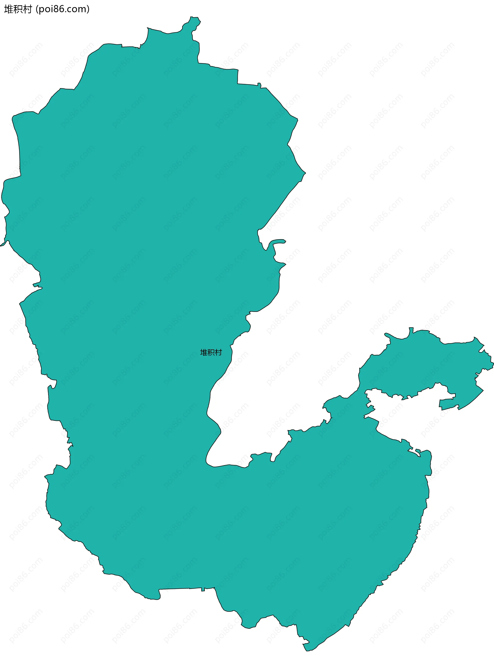 堆积村边界地图