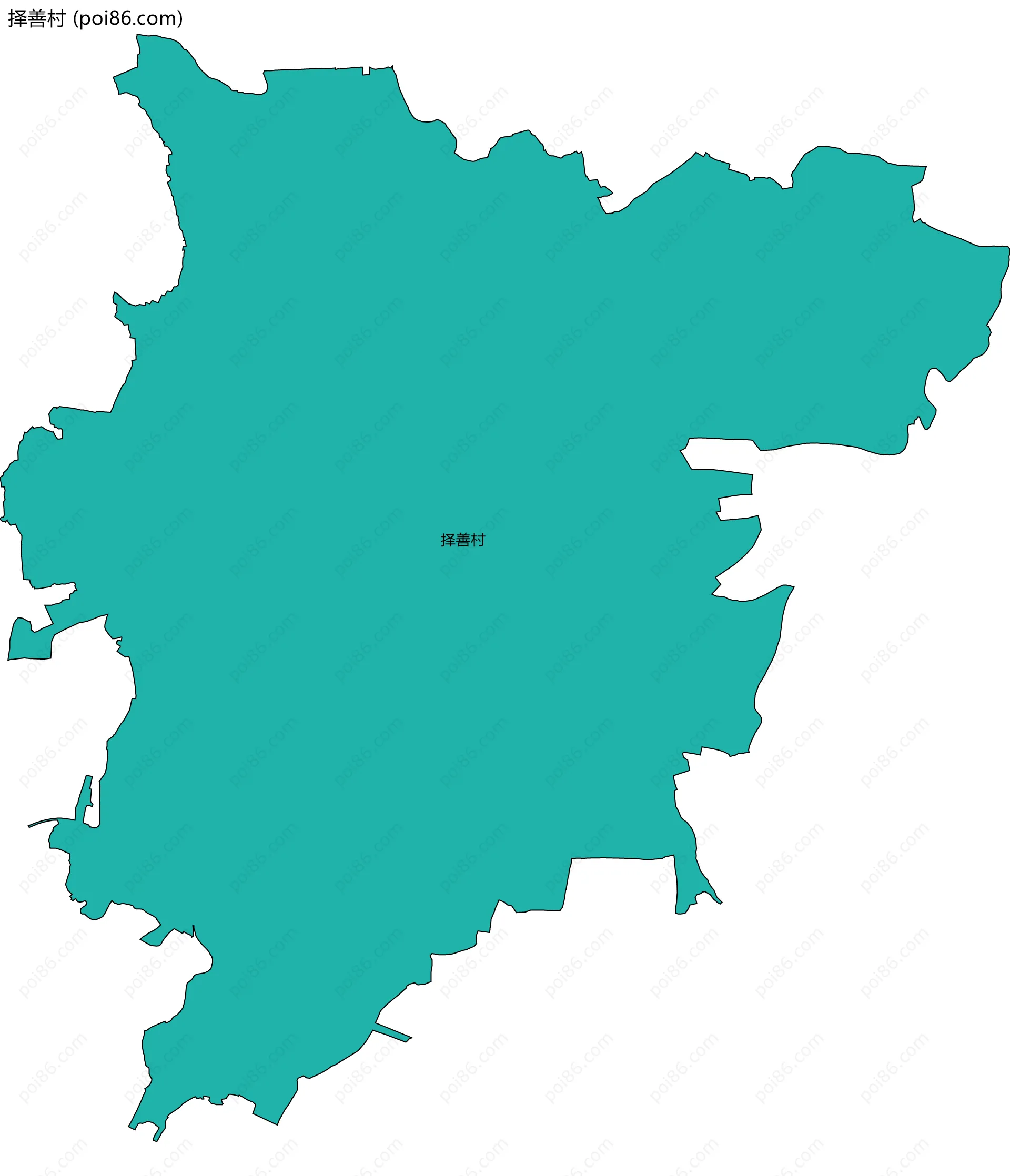 择善村边界地图