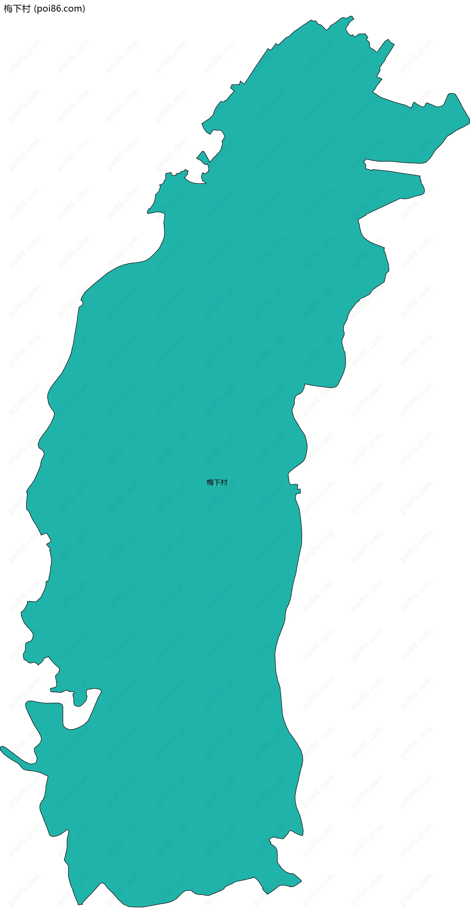 梅下村边界地图