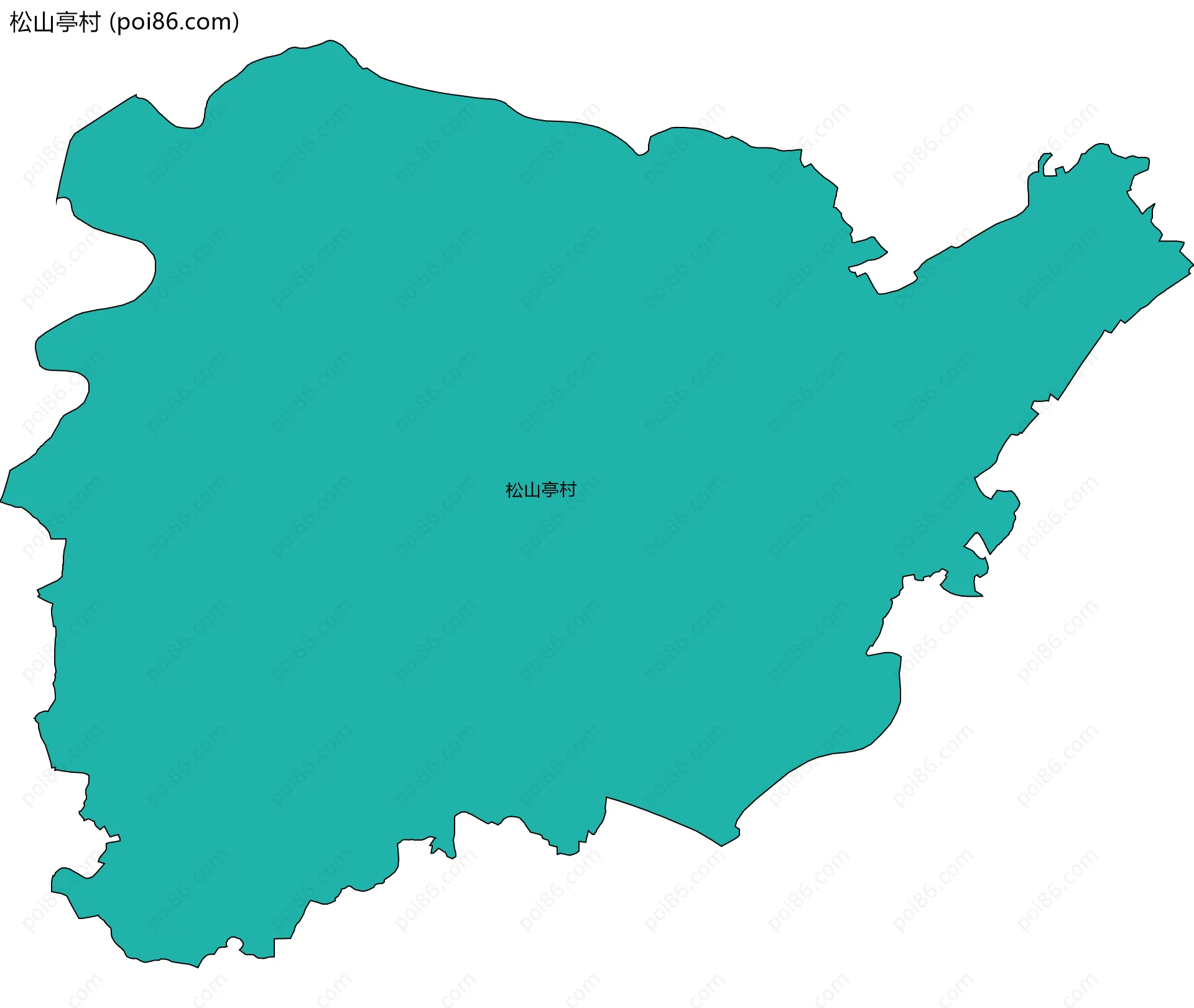 松山亭村边界地图