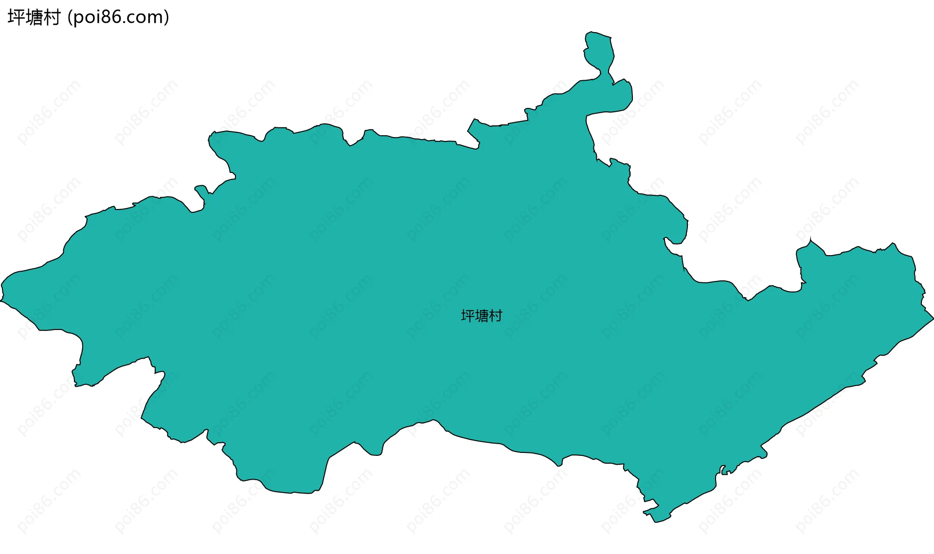 坪塘村边界地图