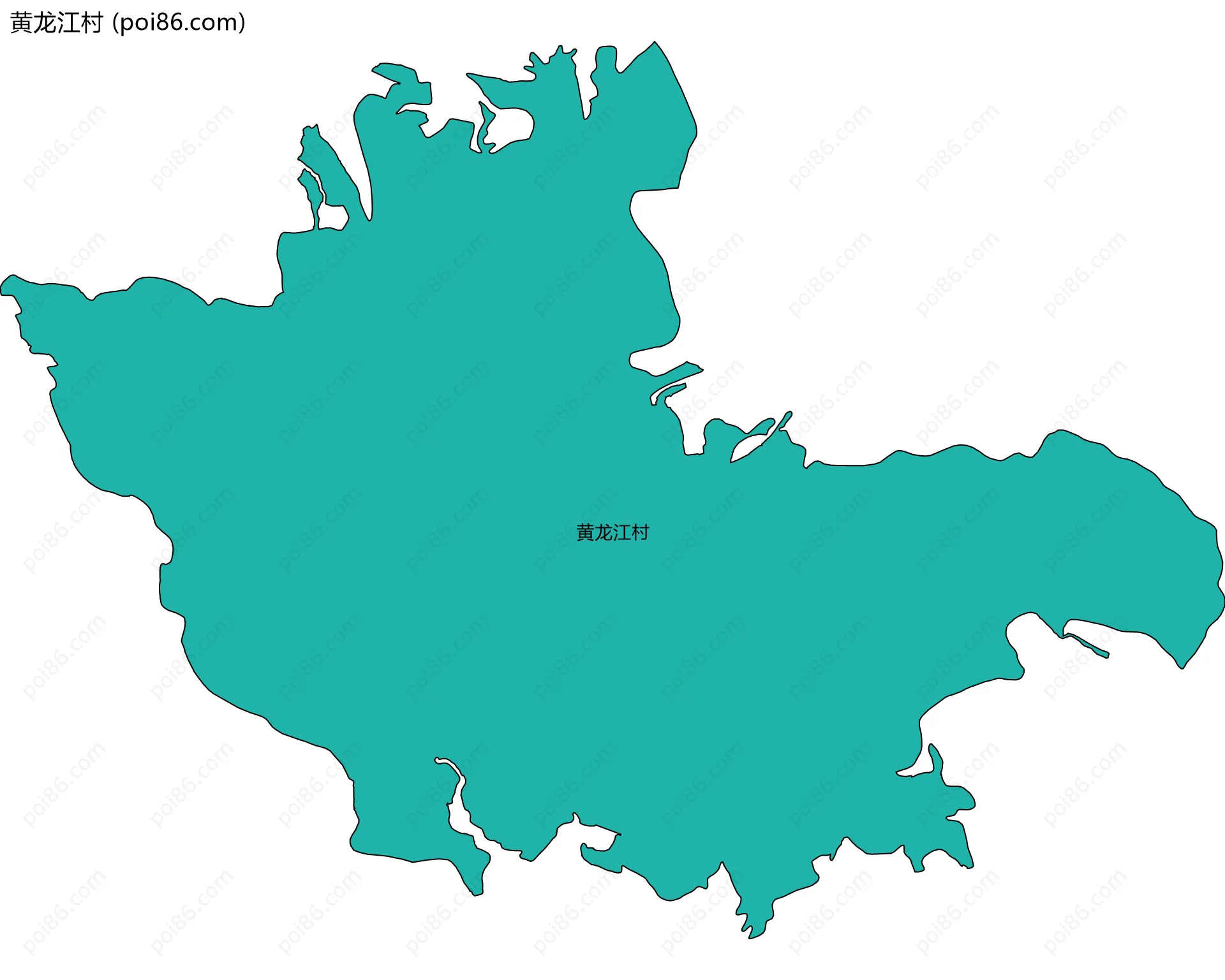 黄龙江村边界地图