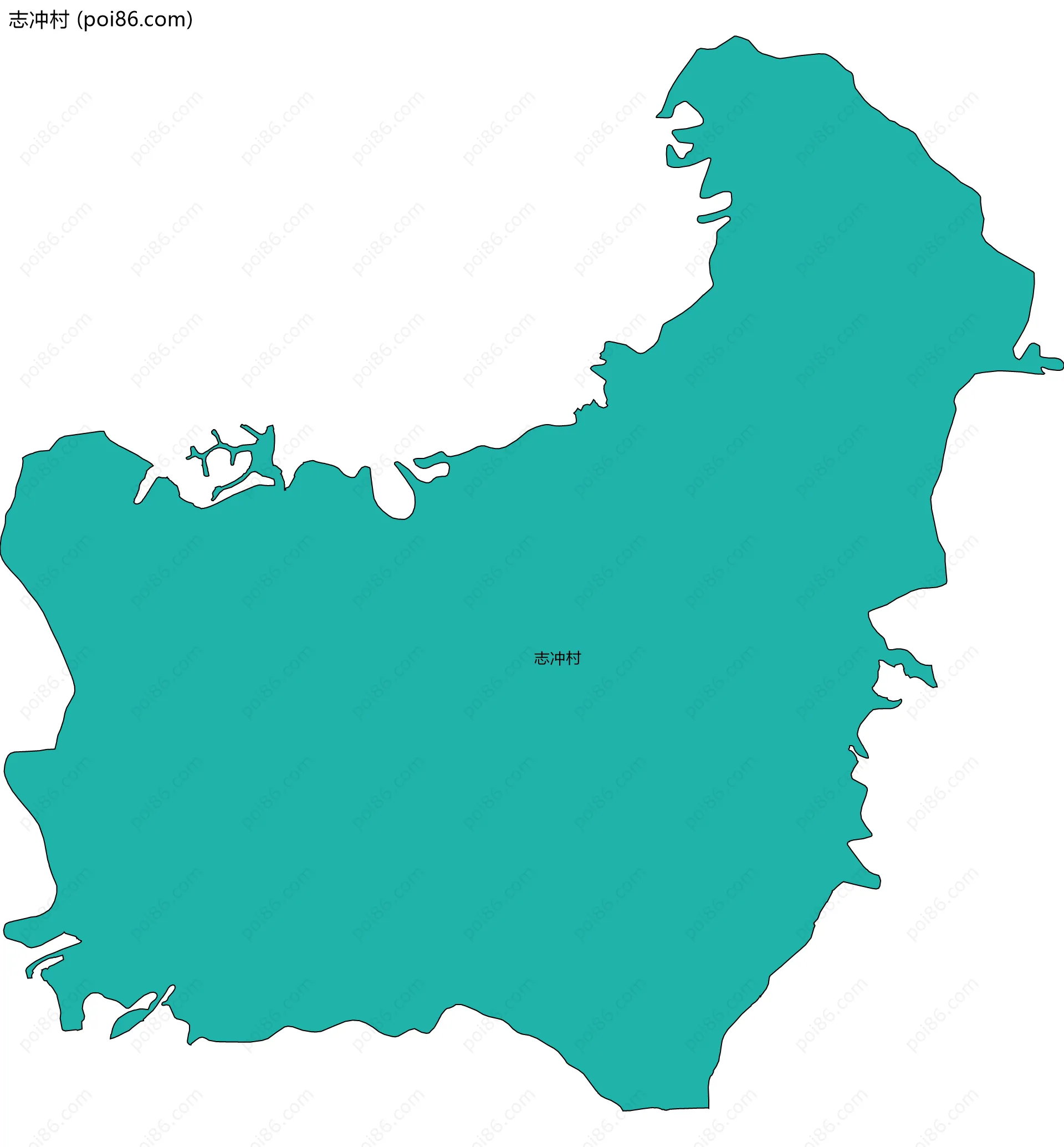 志冲村边界地图