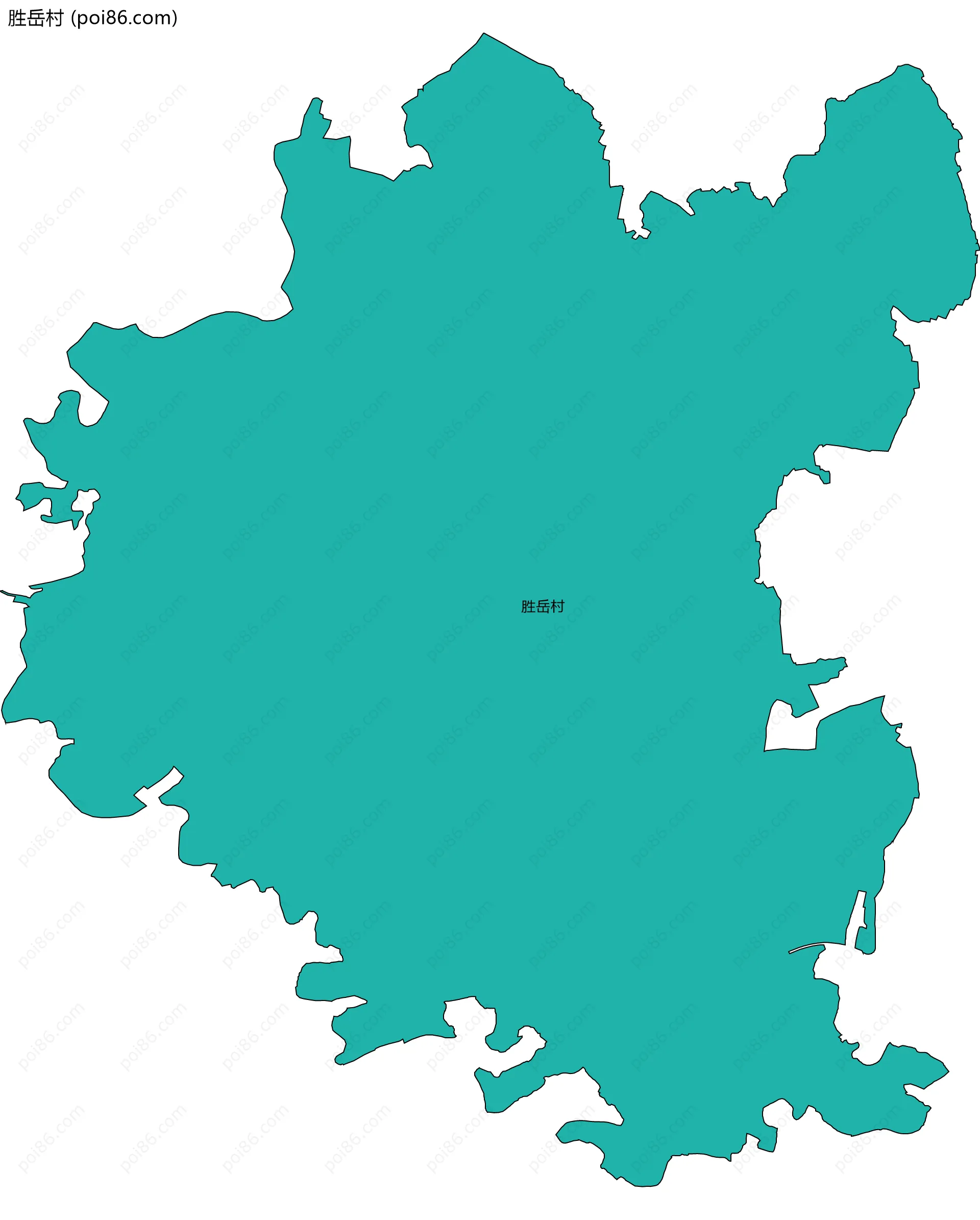 胜岳村边界地图