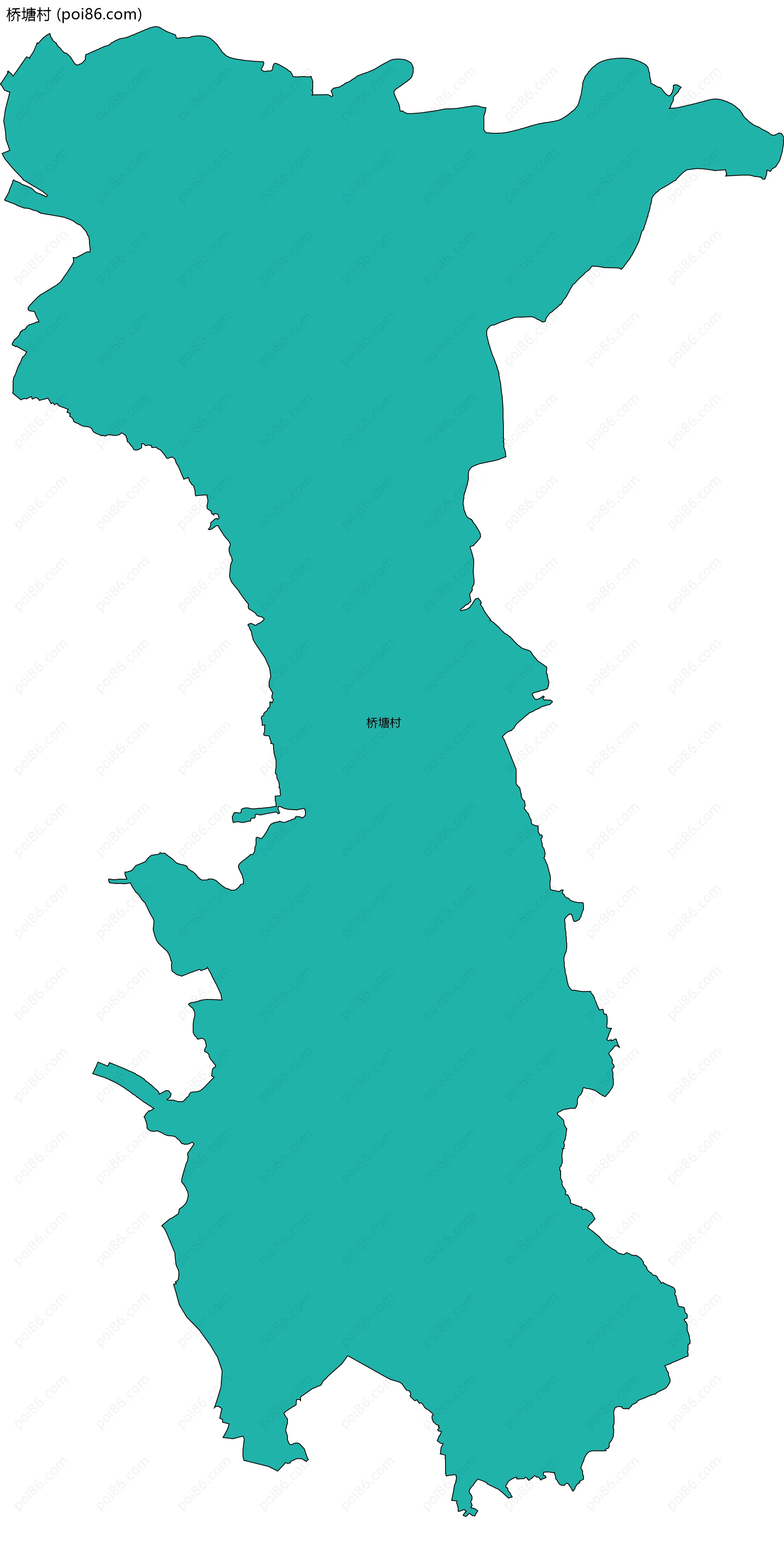 桥塘村边界地图