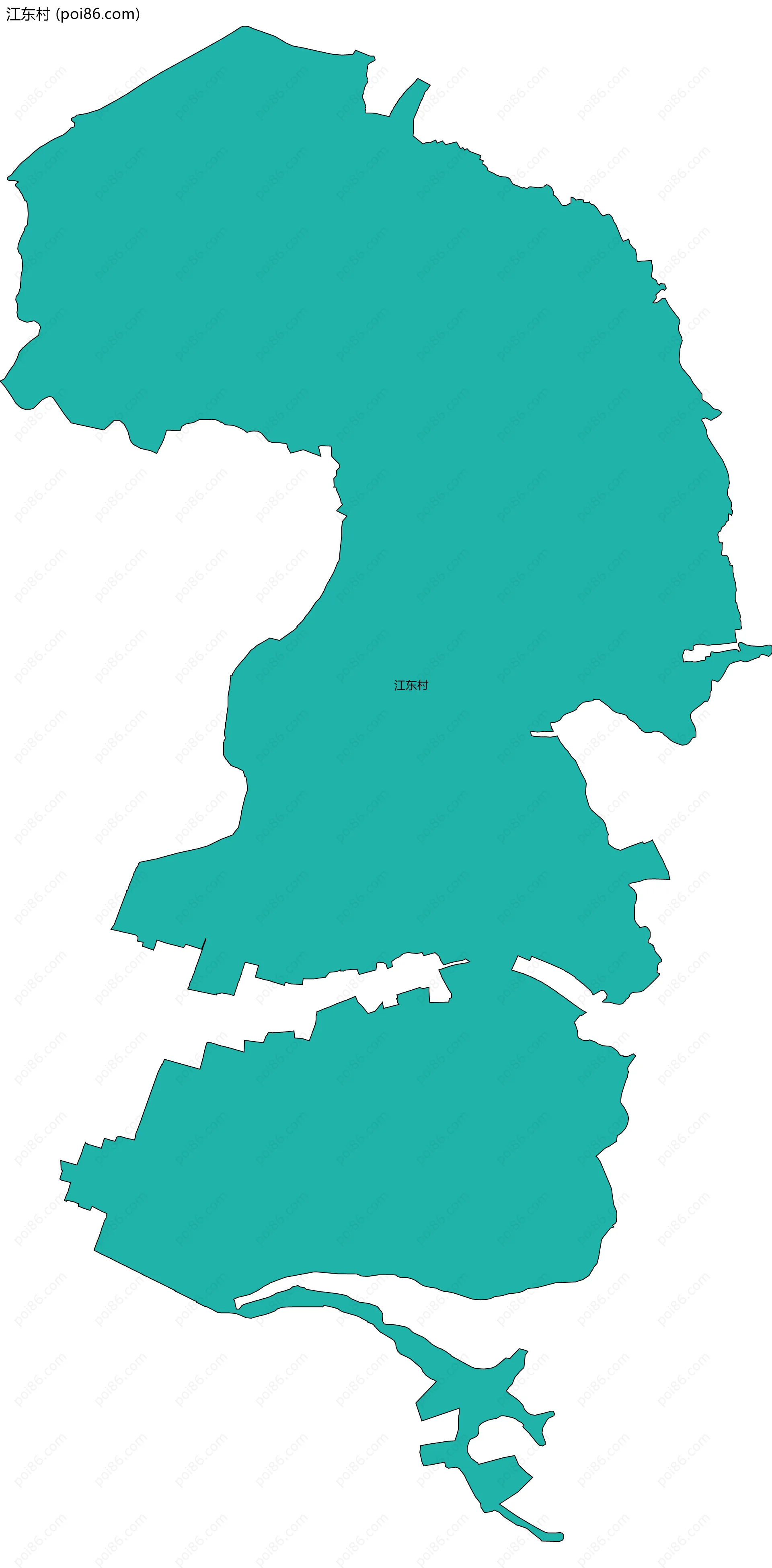 江东村边界地图