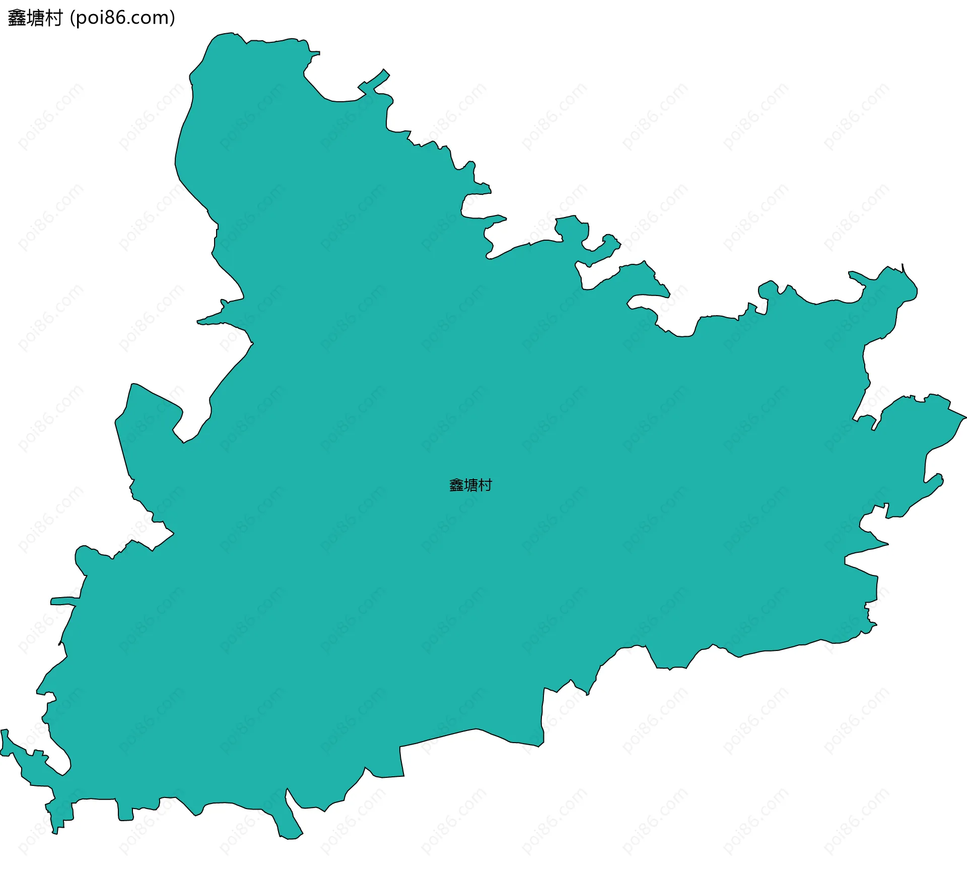 鑫塘村边界地图