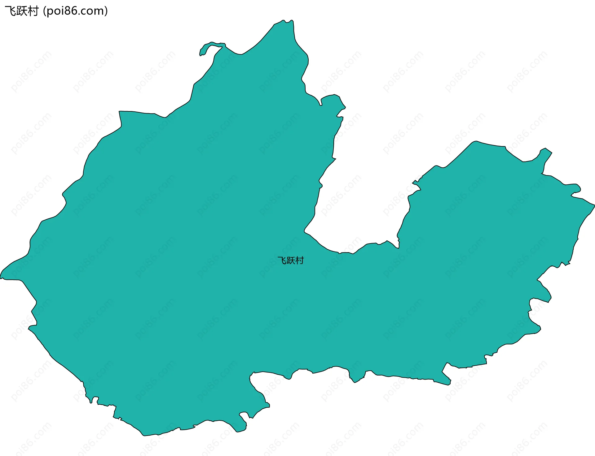 飞跃村边界地图
