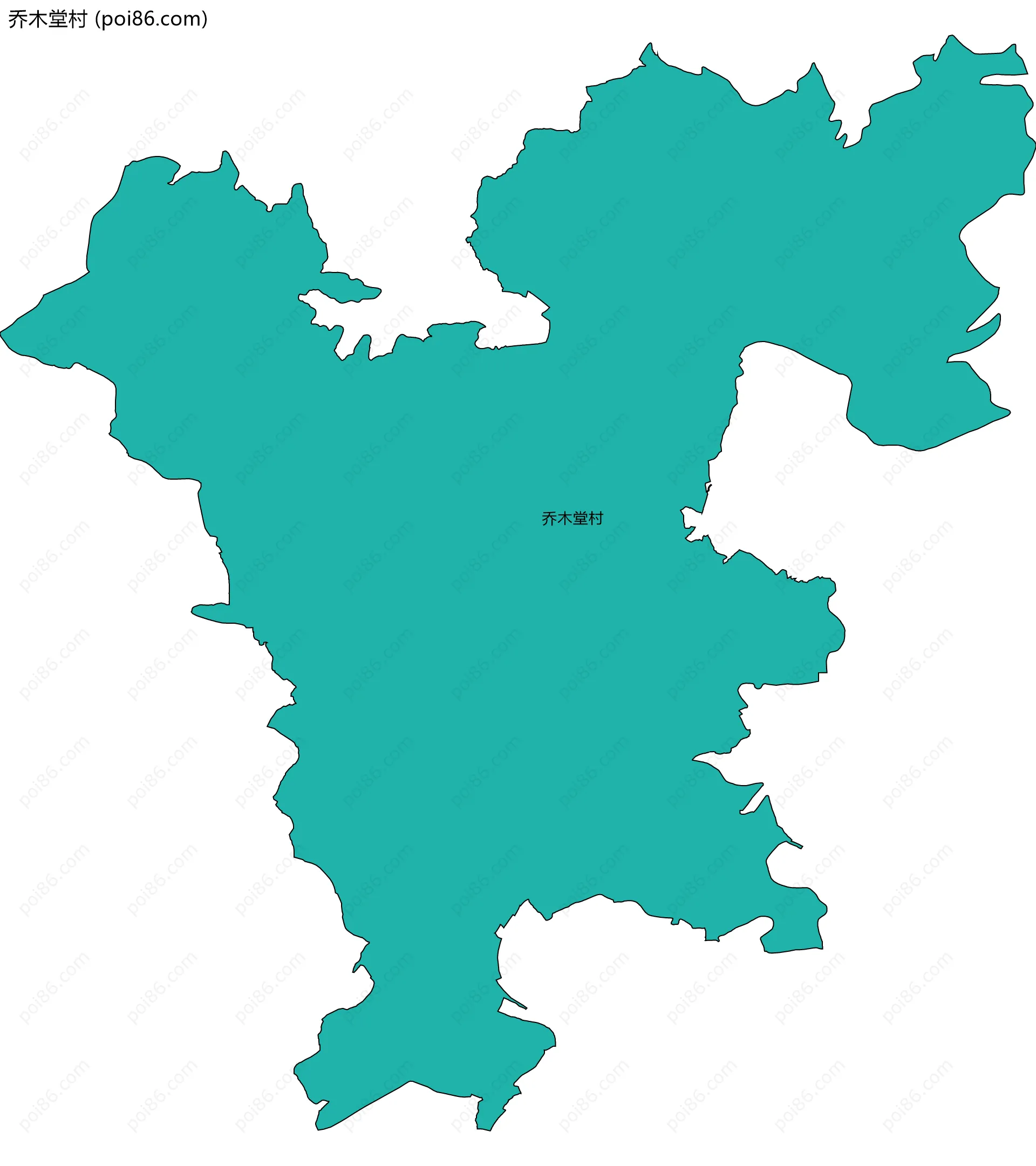 乔木堂村边界地图