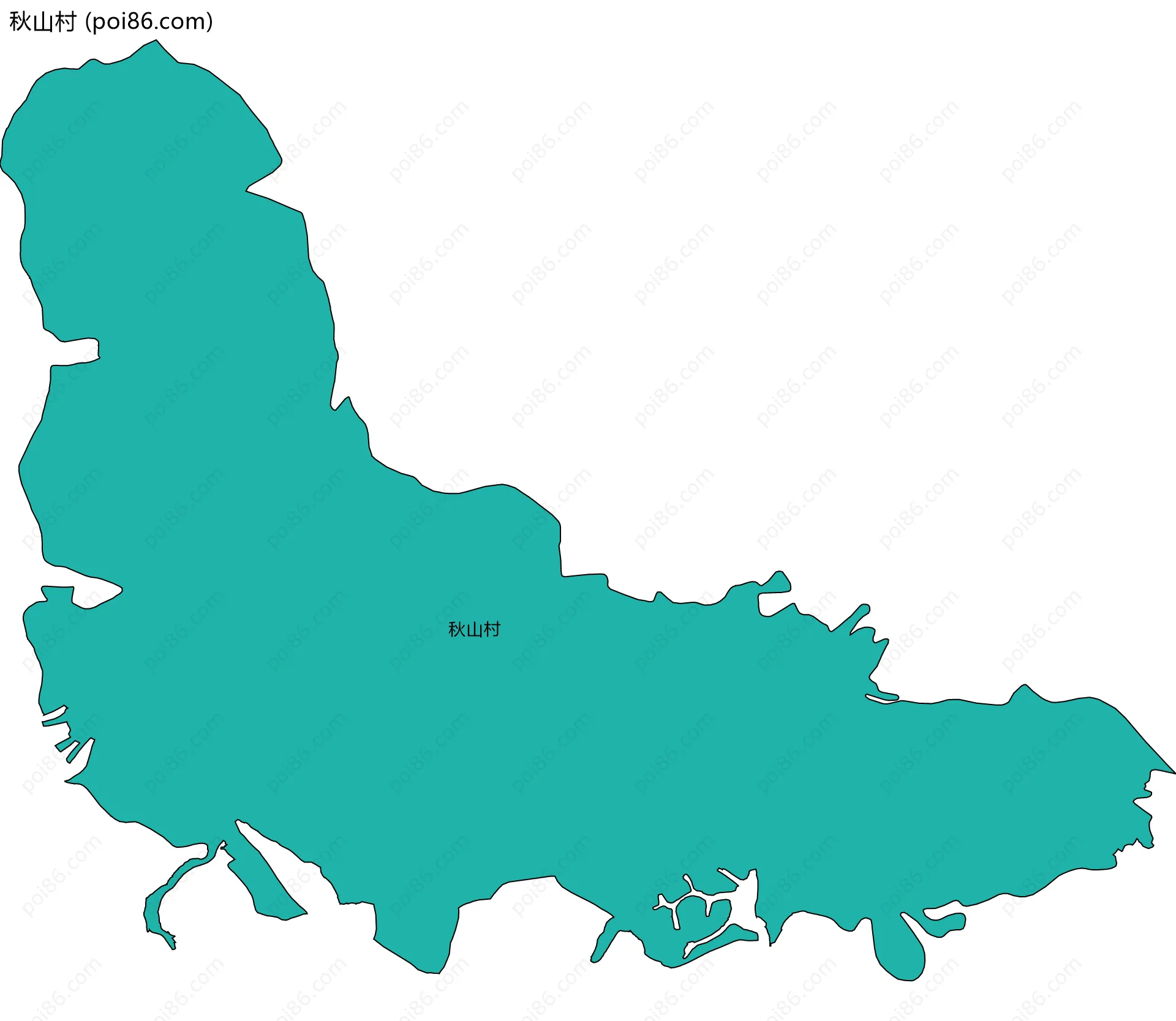 秋山村边界地图