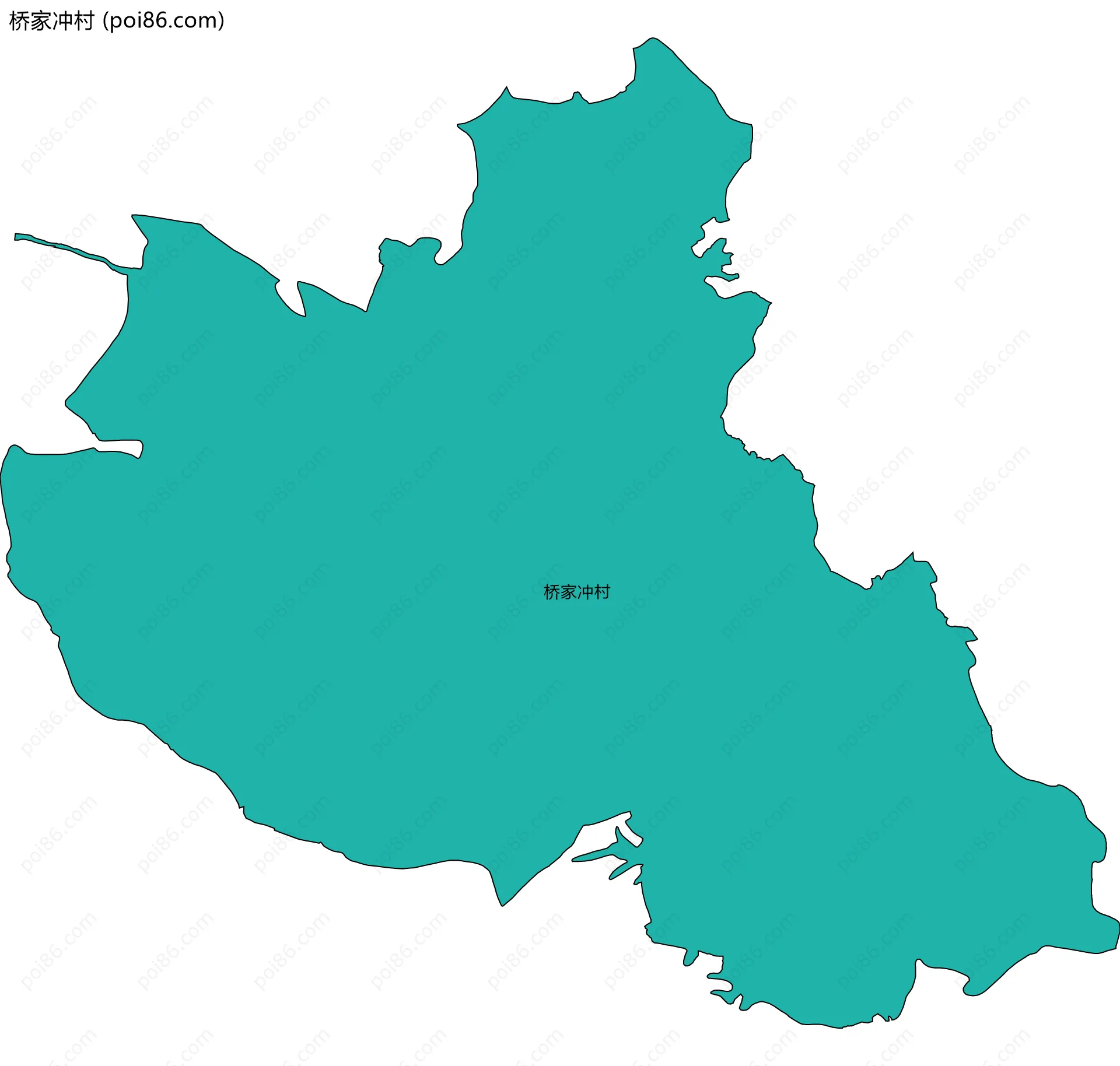 桥家冲村边界地图