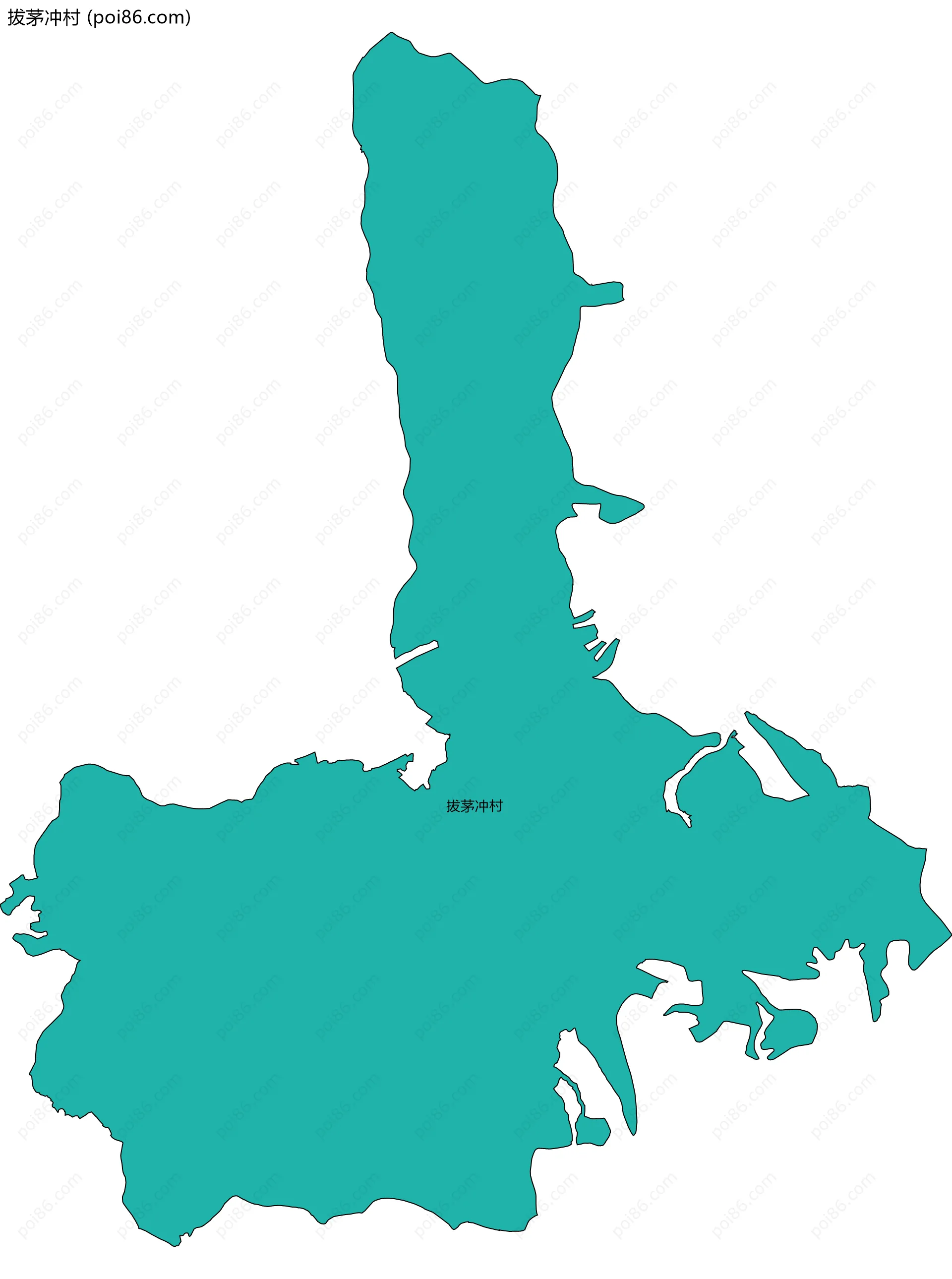 拔茅冲村边界地图