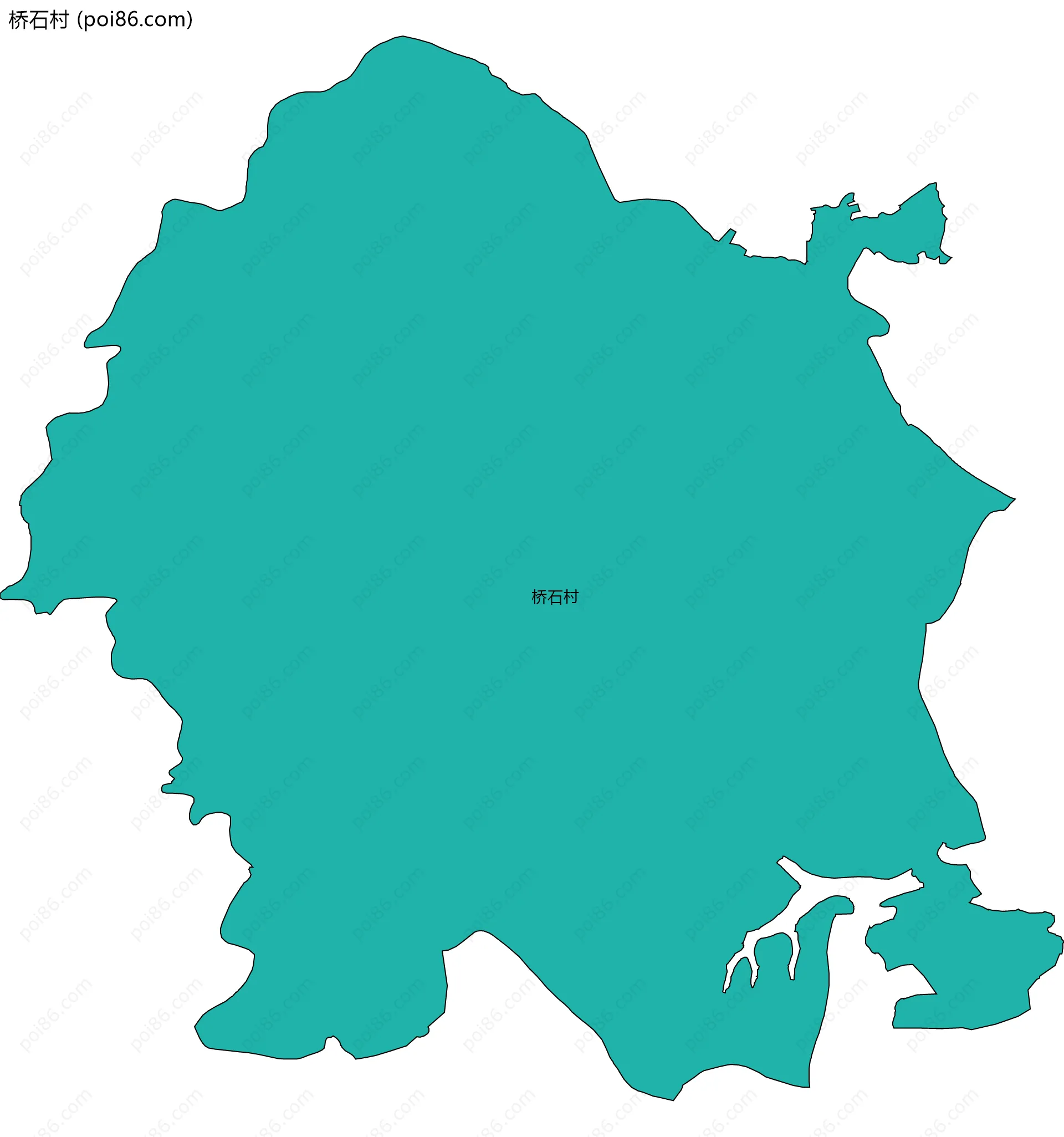 桥石村边界地图