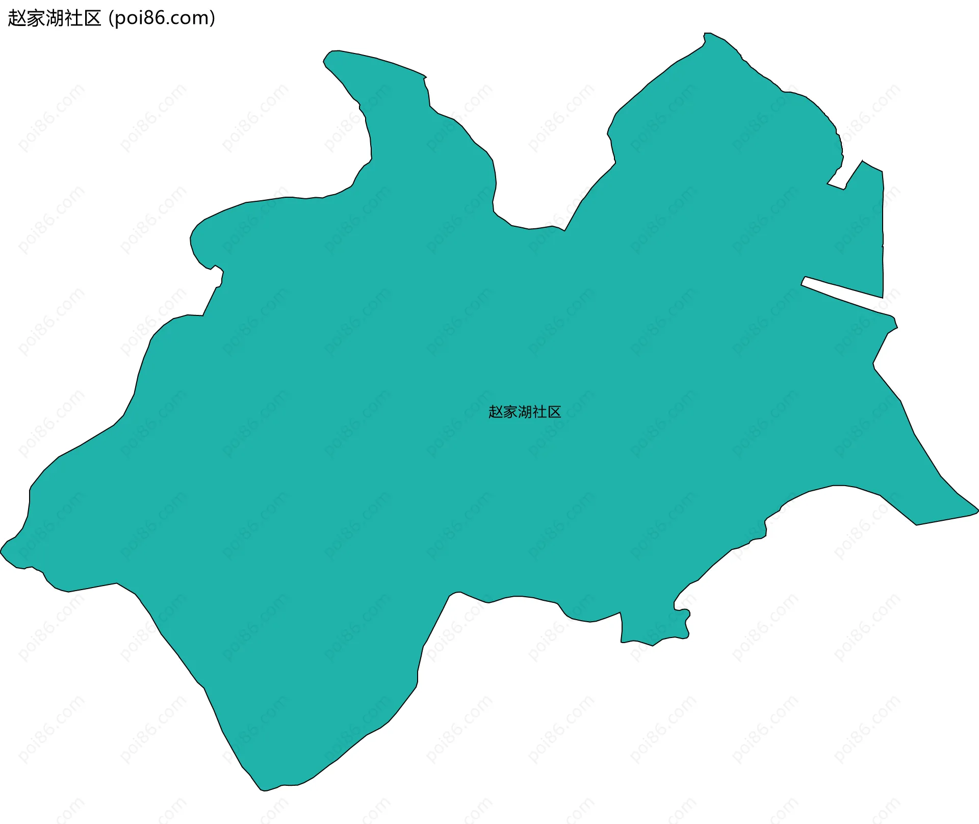 赵家湖社区边界地图