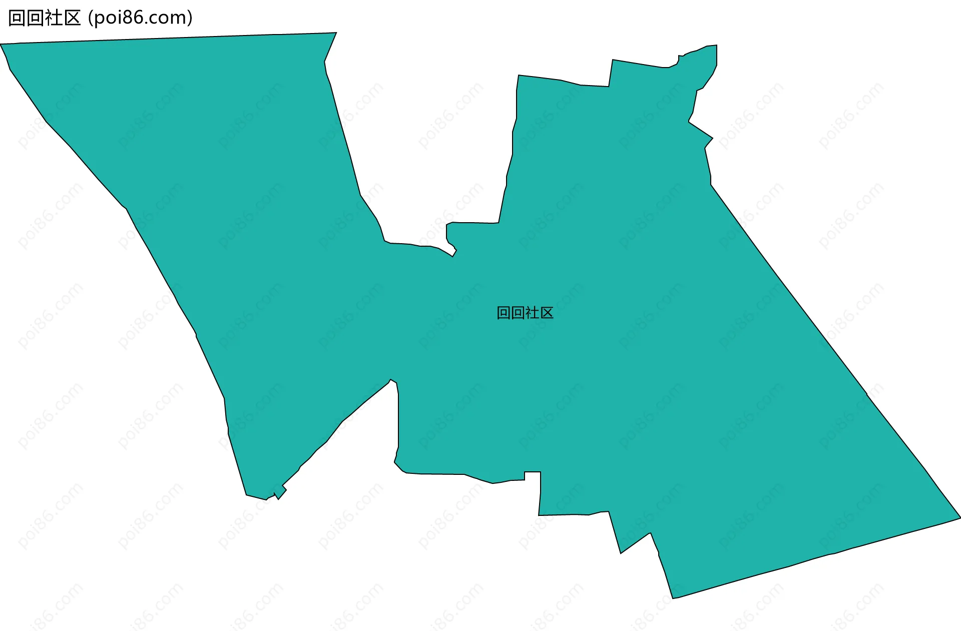 回回社区边界地图