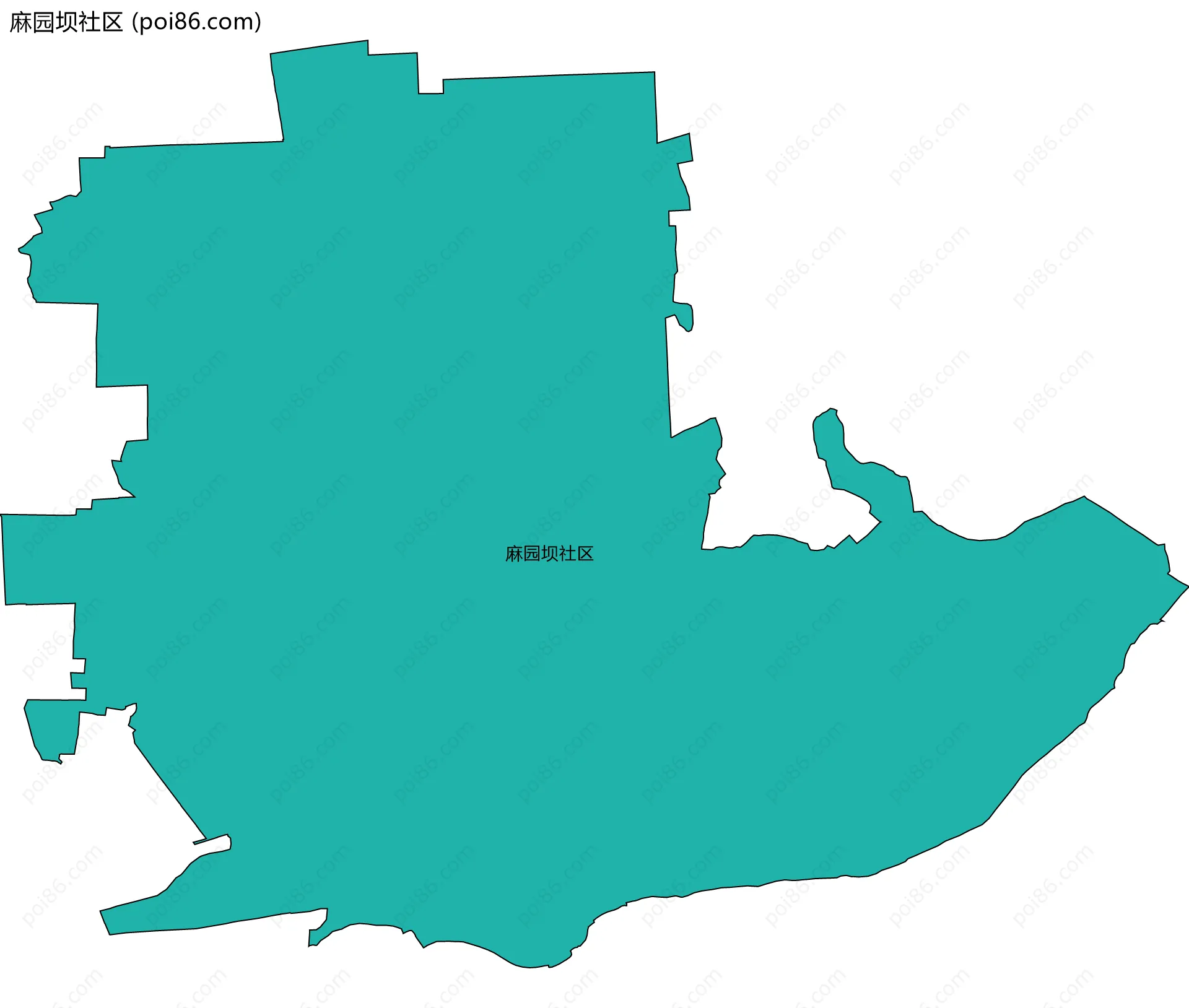 麻园坝社区边界地图