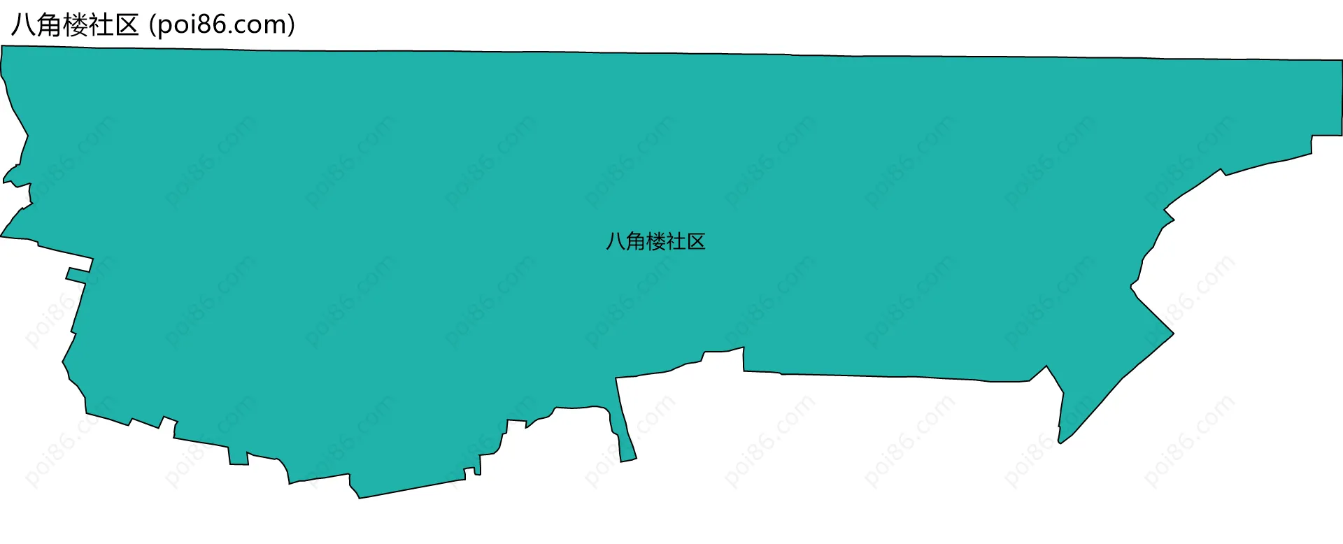 八角楼社区边界地图