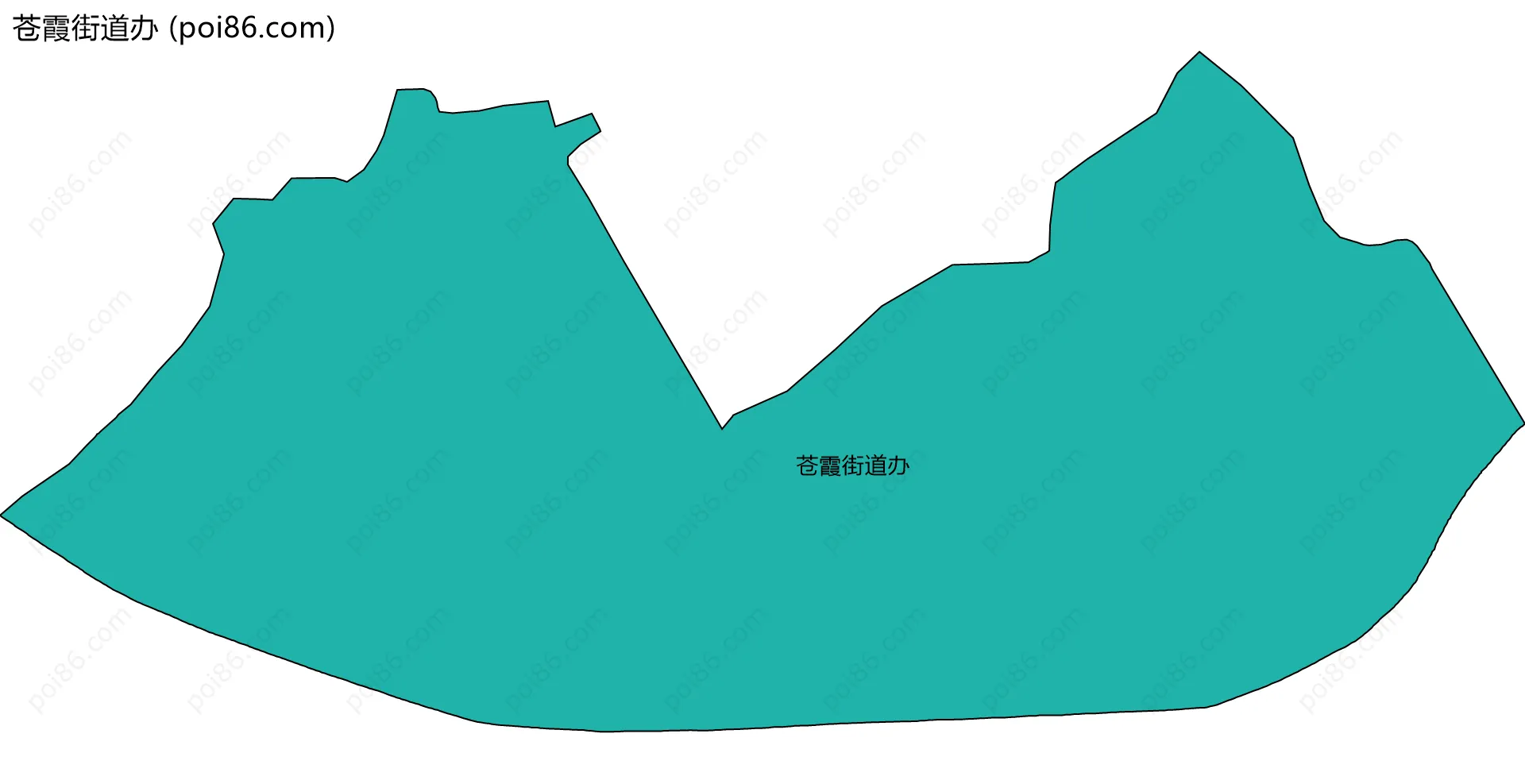 苍霞街道办边界地图