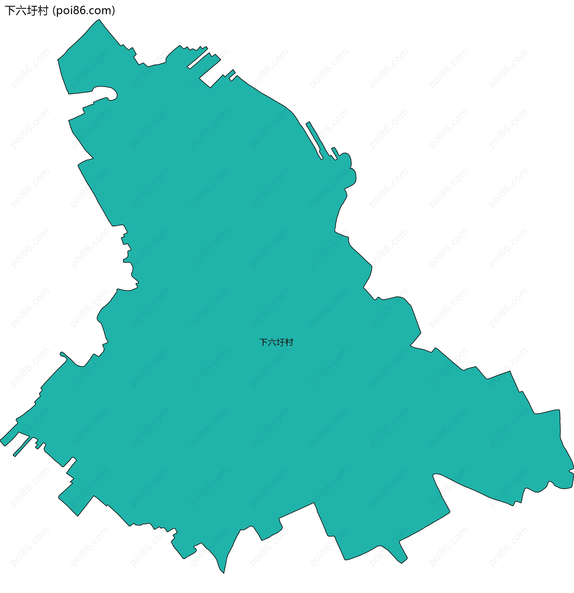 下六圩村边界地图