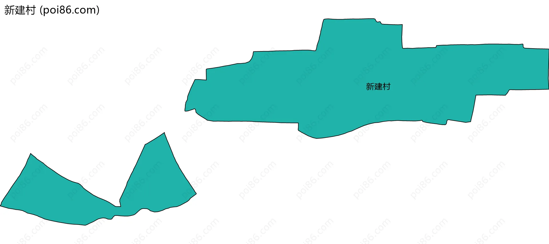新建村边界地图