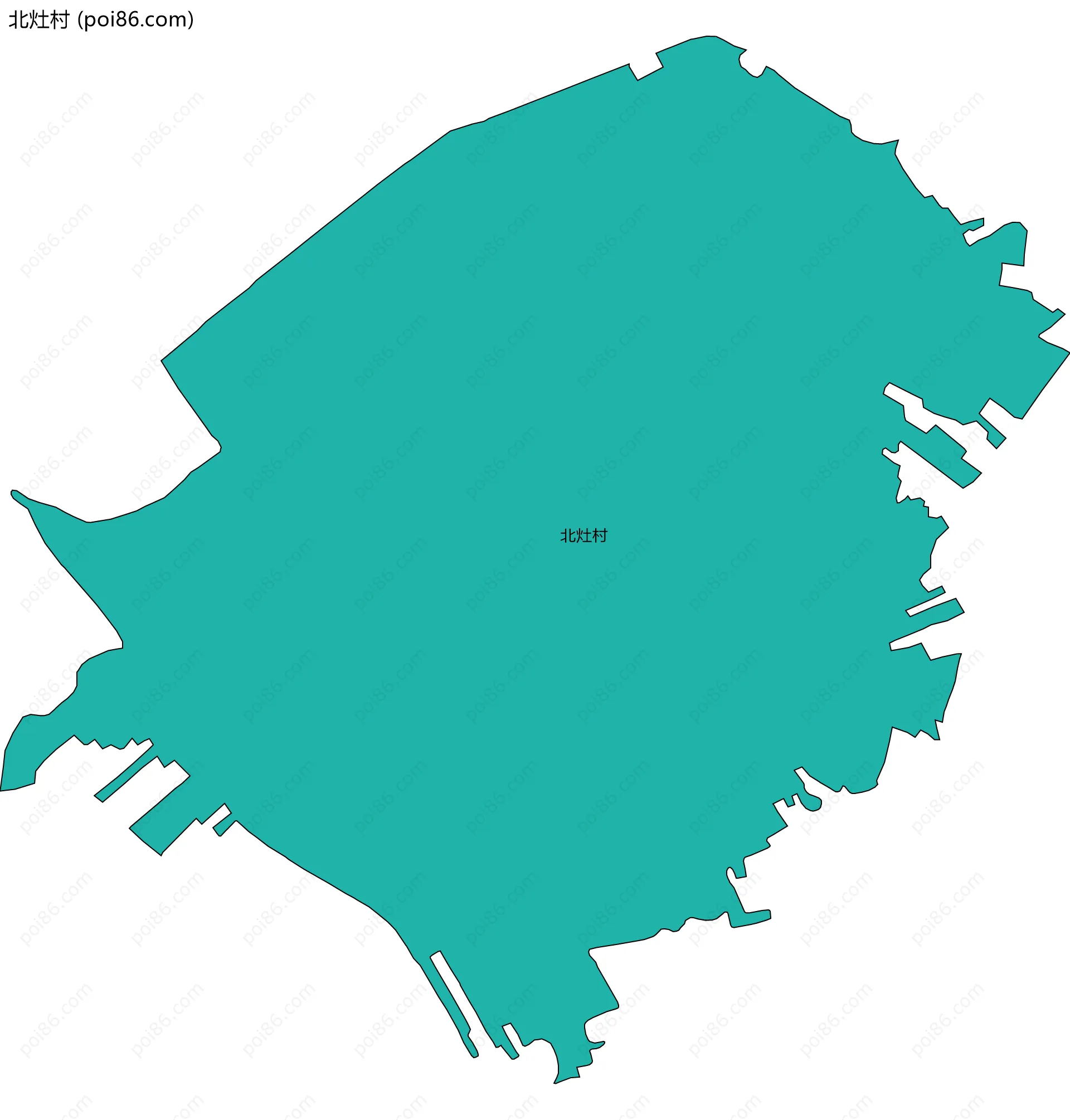 北灶村边界地图