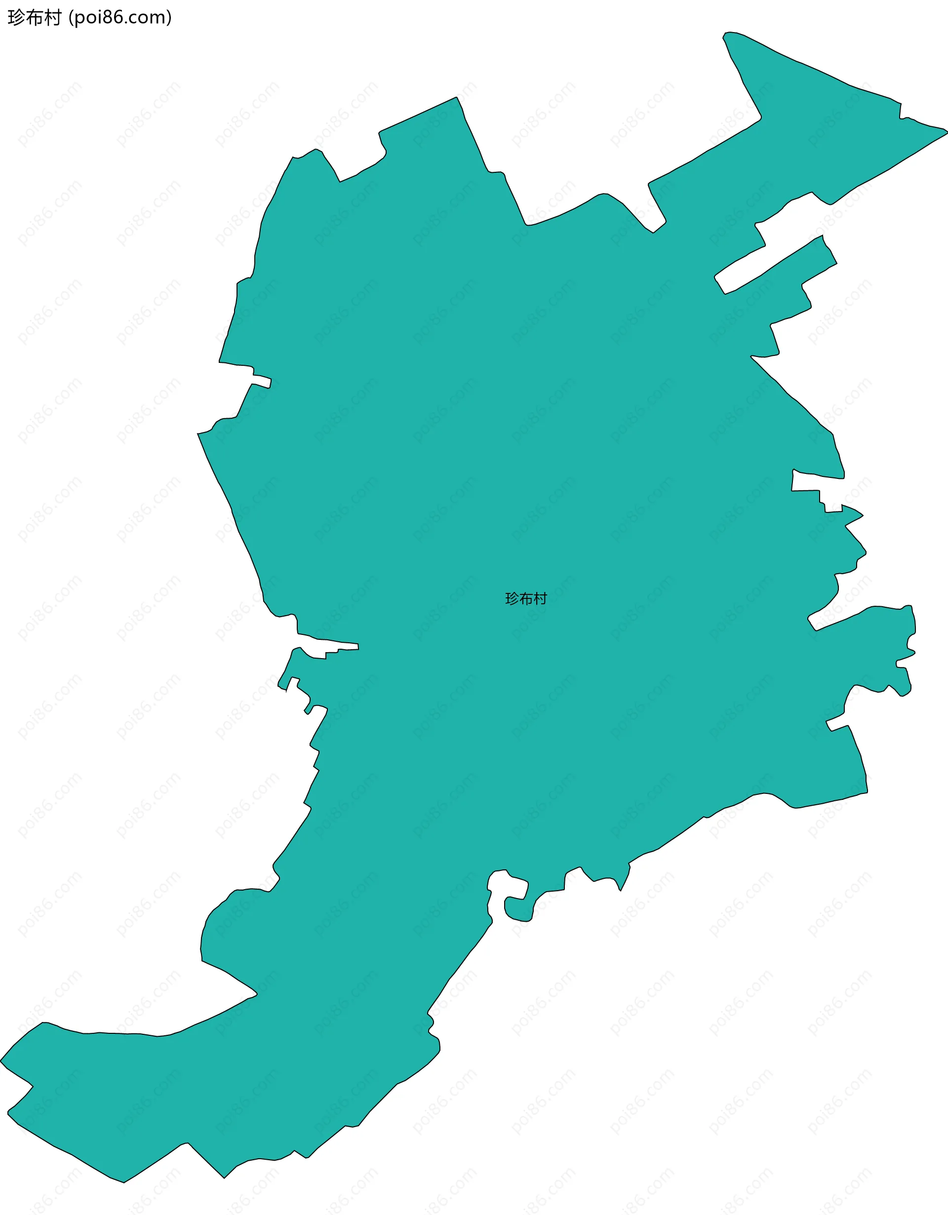 珍布村边界地图