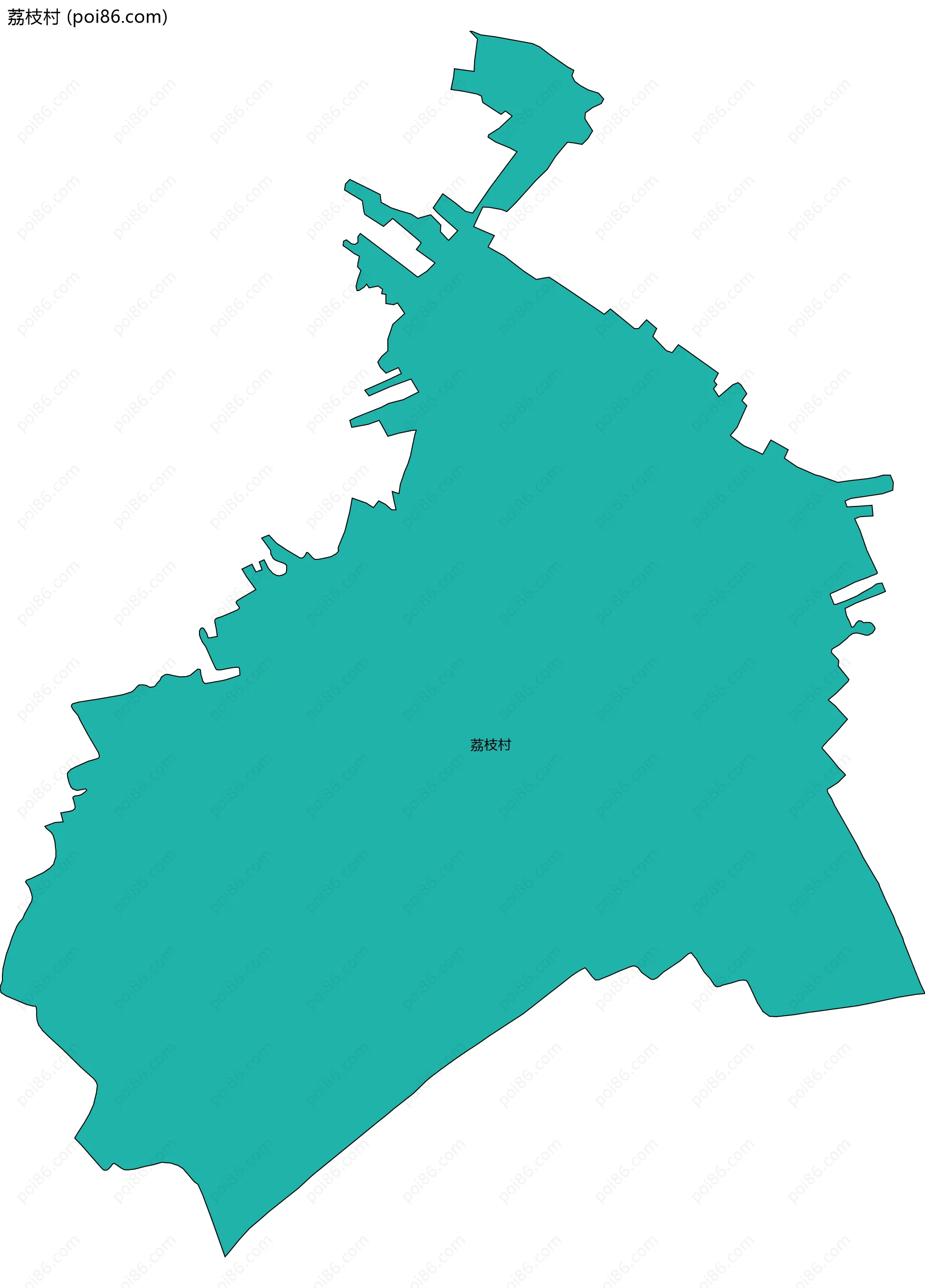 荔枝村边界地图