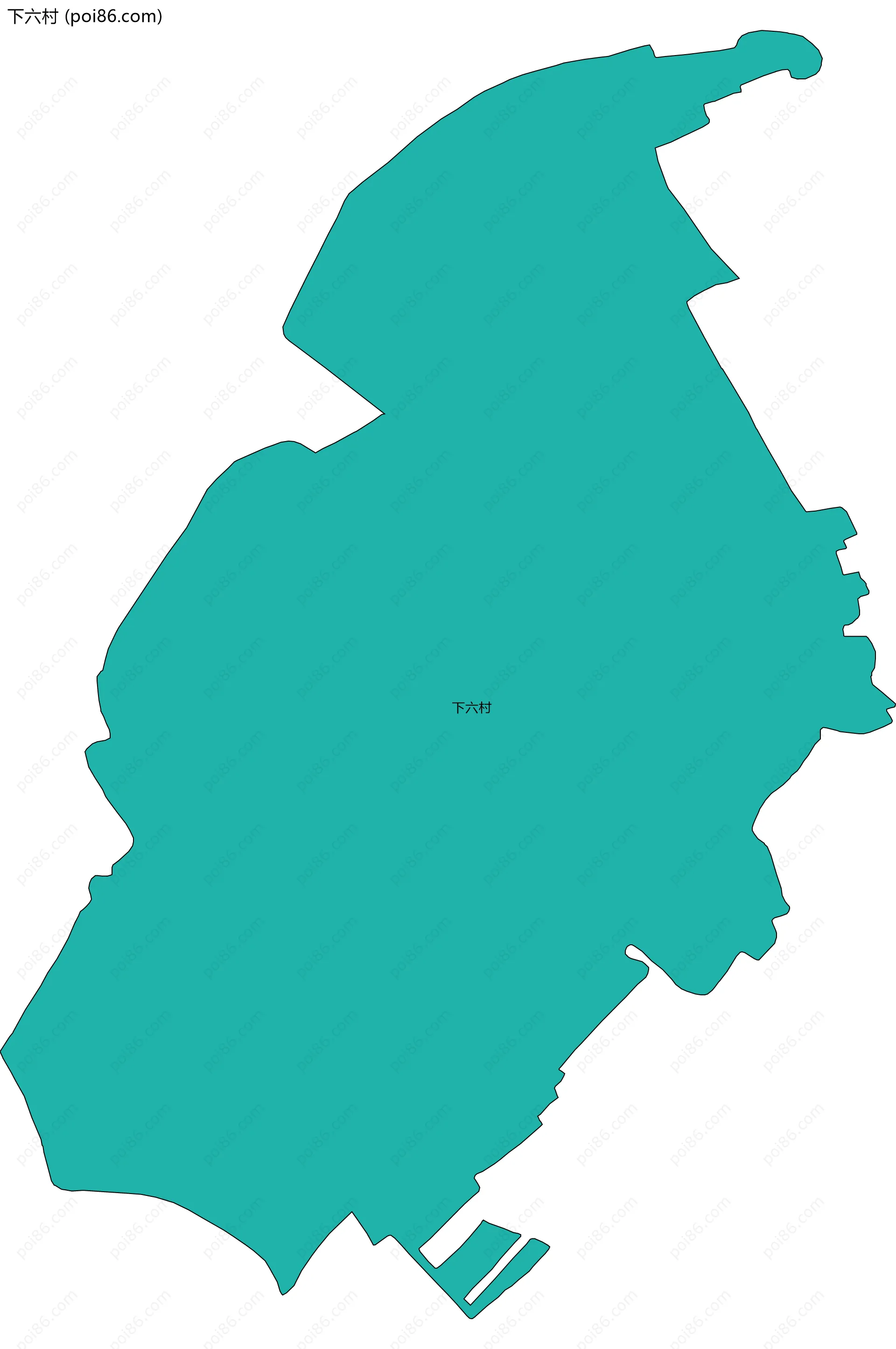 下六村边界地图