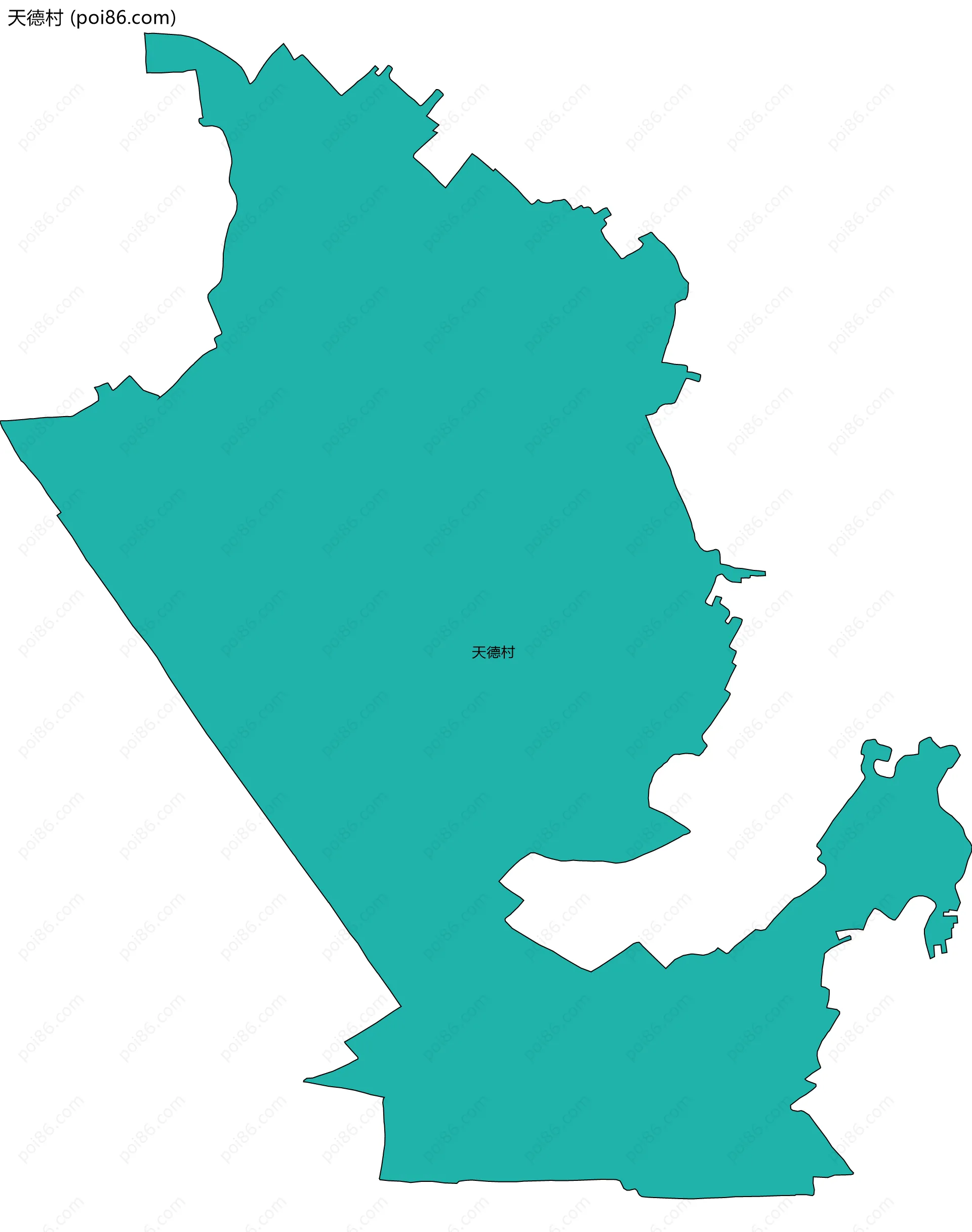 天德村边界地图